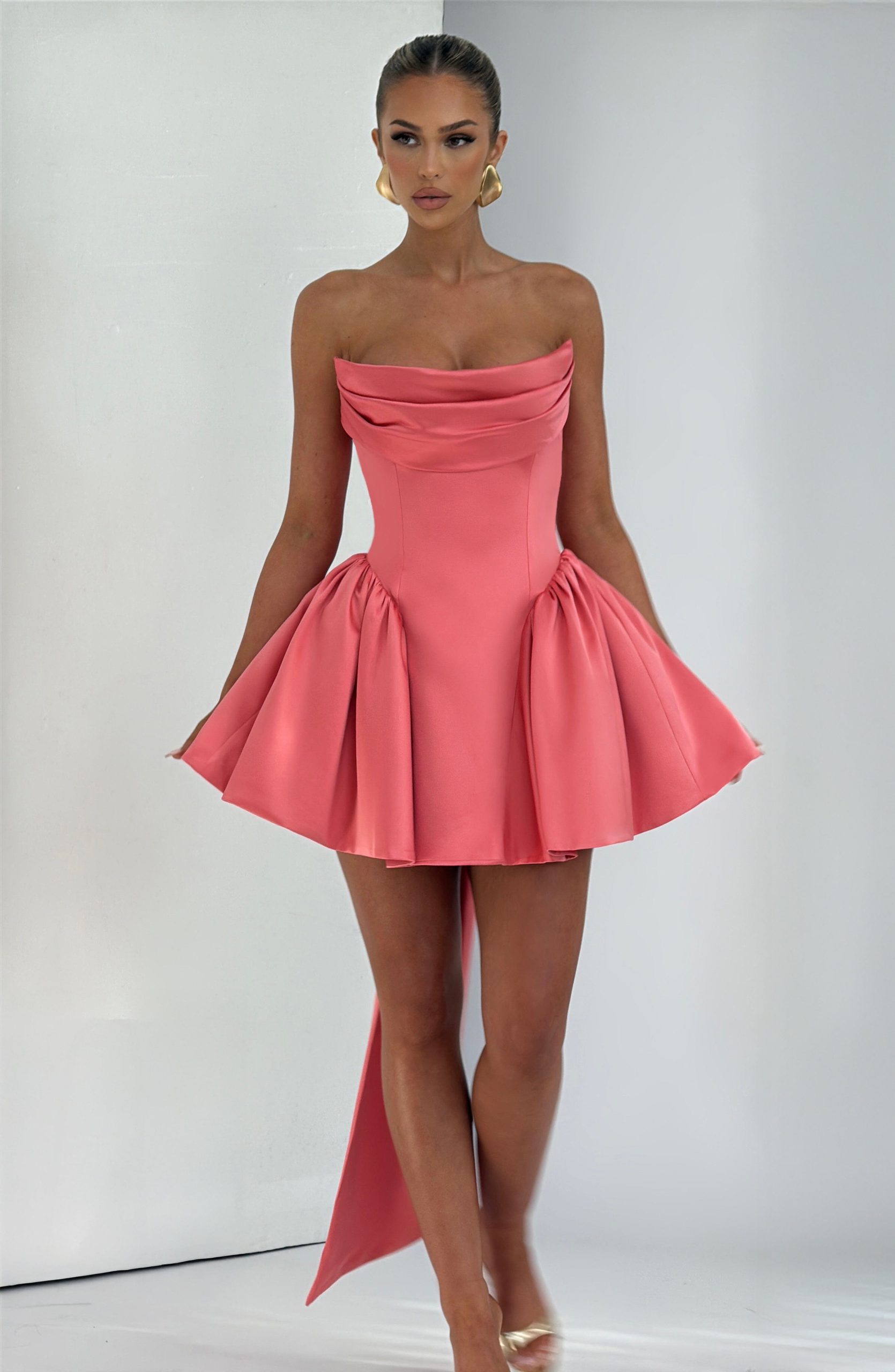 Trinity Mini Dress – Coral Pink