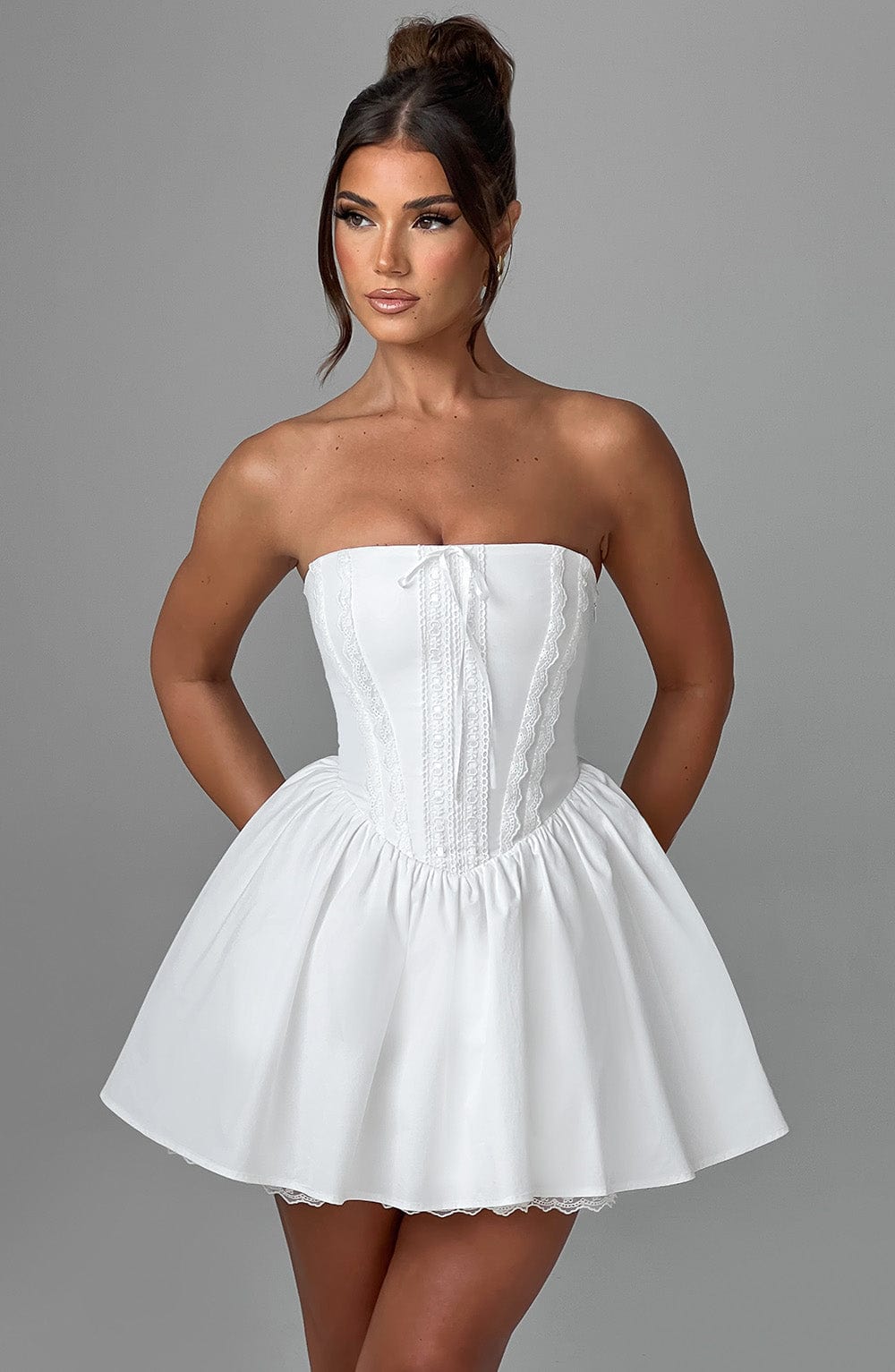 Evie Mini Dress – Ivory