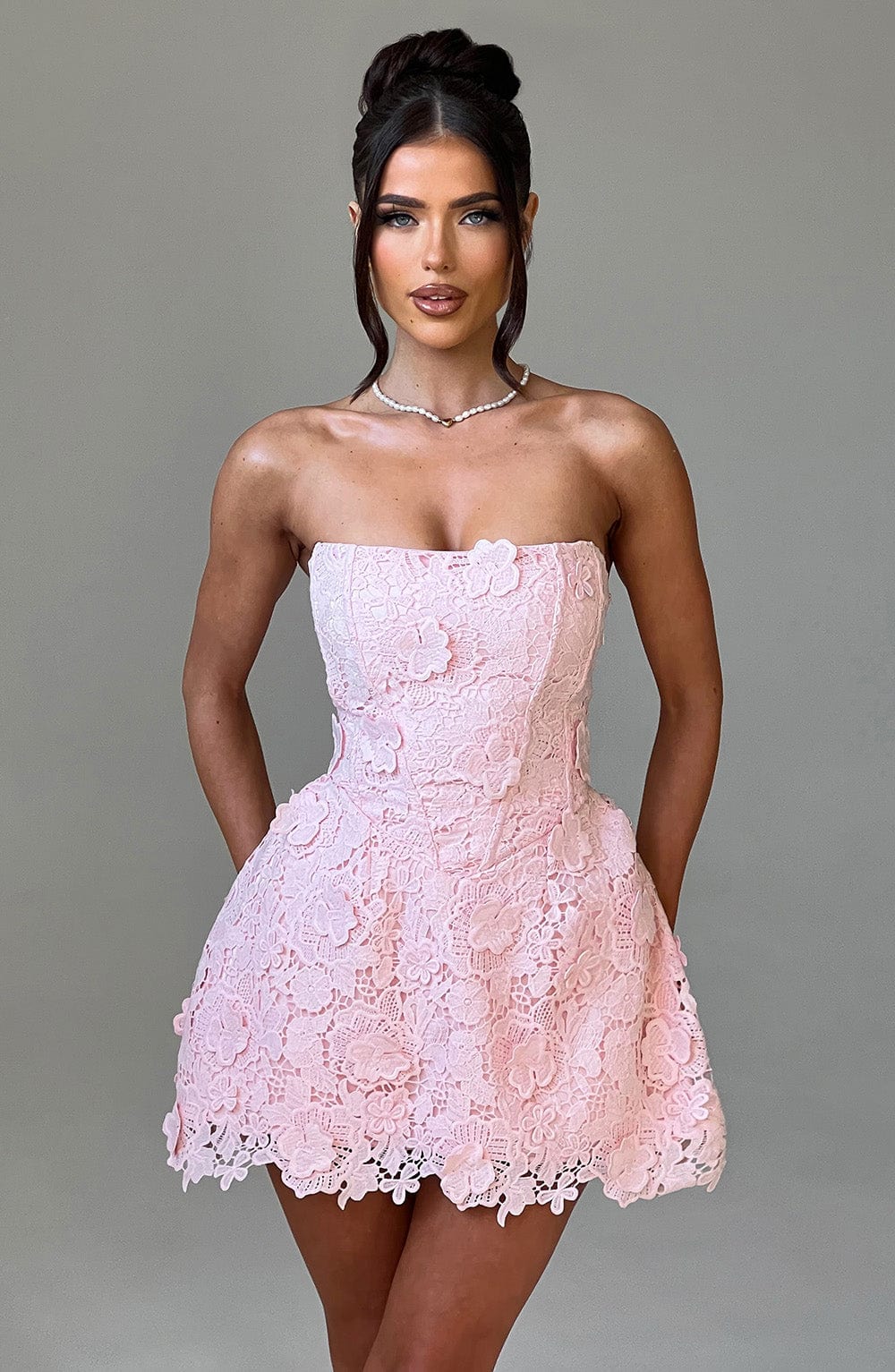 Leona Mini Dress – Blush
