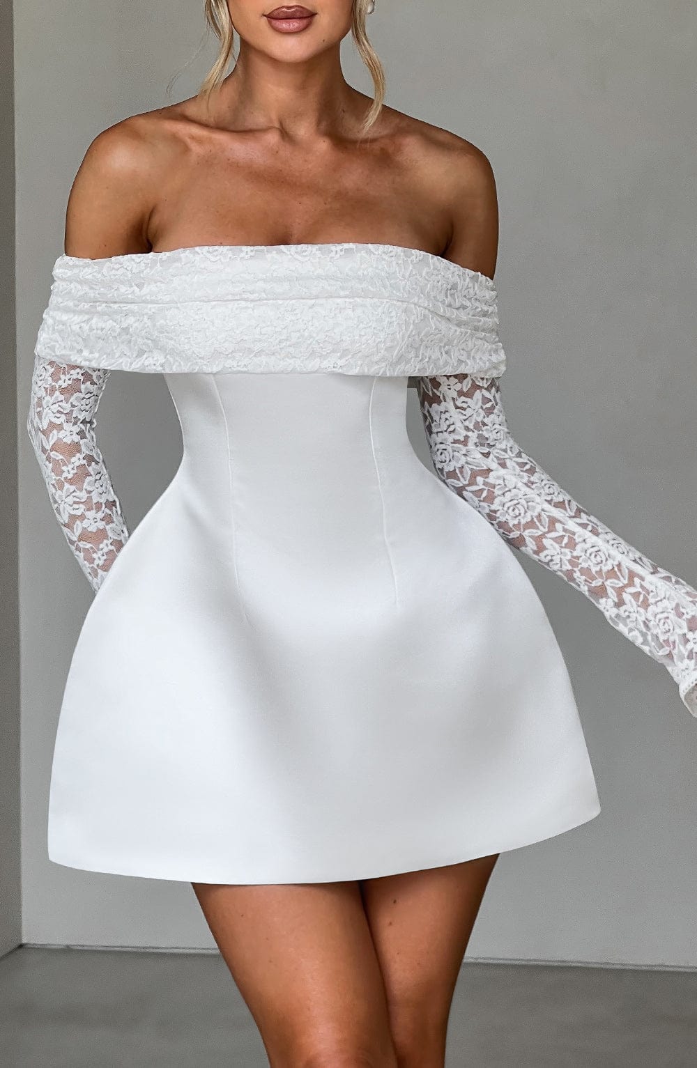 Georgianna Mini Dress – Ivory