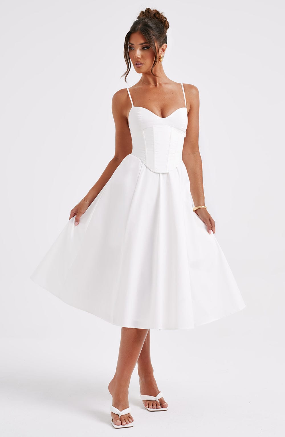 Mariella Midi Dress – Ivory