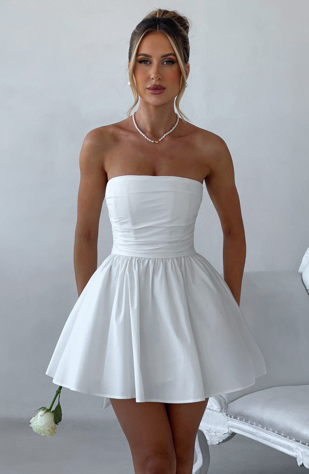 Katrina Mini Dress – Ivory