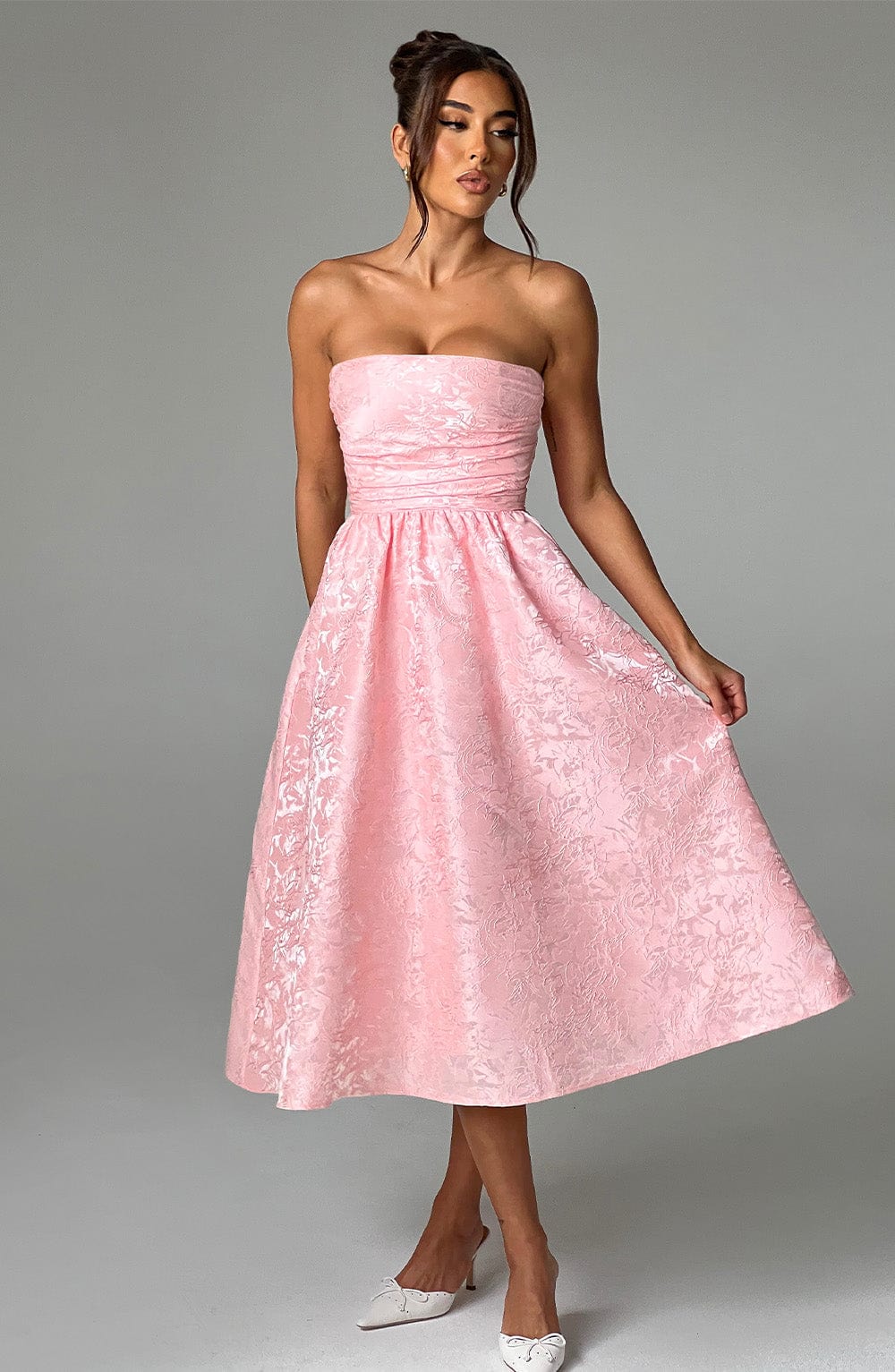 Saoirse Midi Dress – Blush