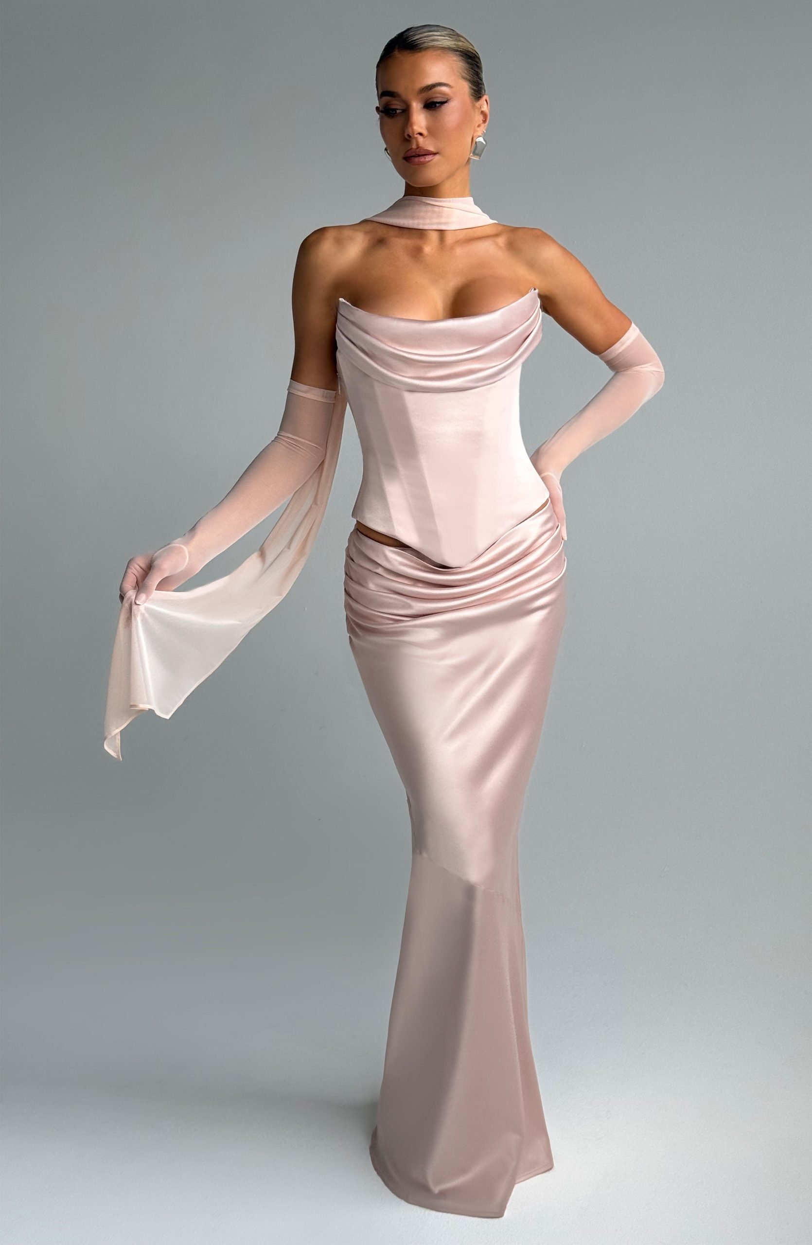 Bernadette Maxi Skirt – Soft Peach