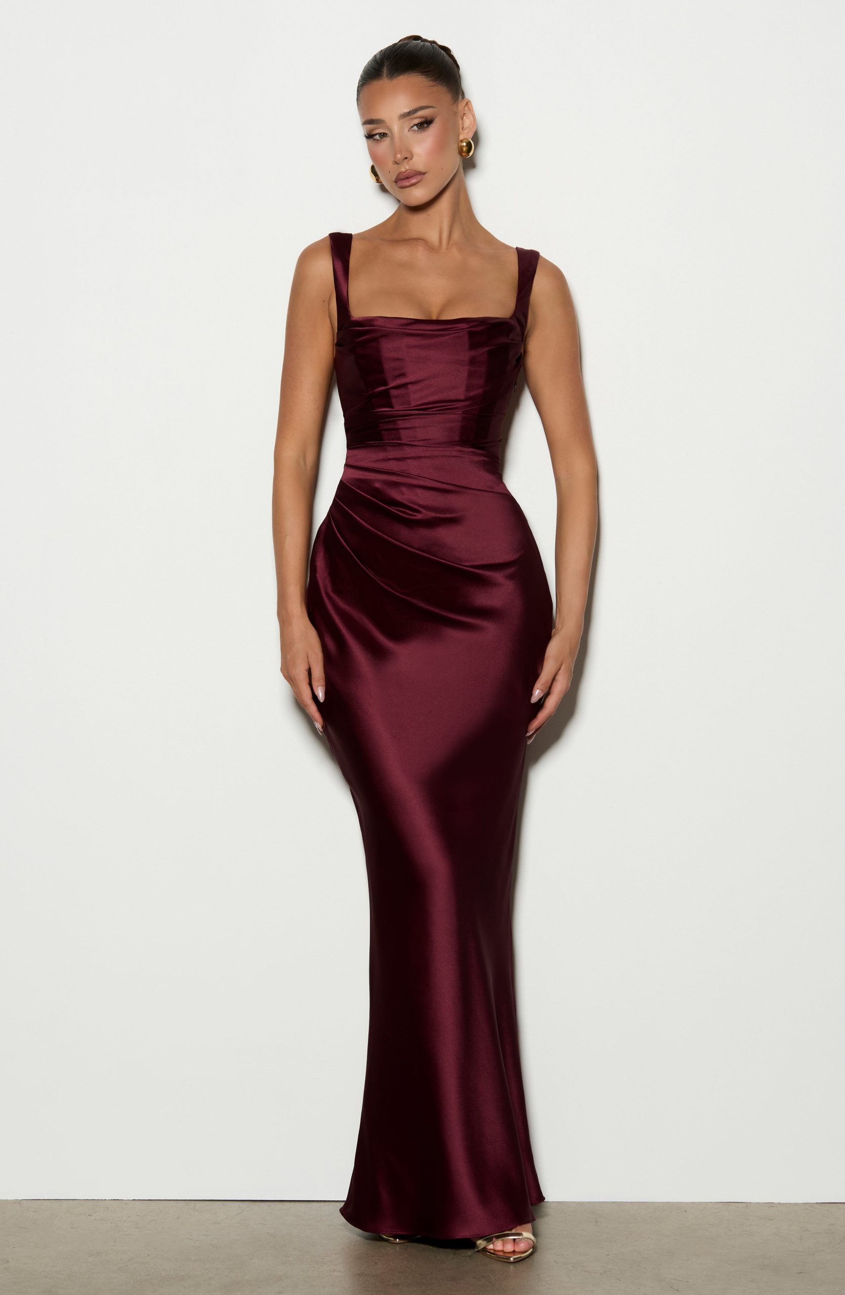 Calanthe Maxi Dress – Cherry Lacquer