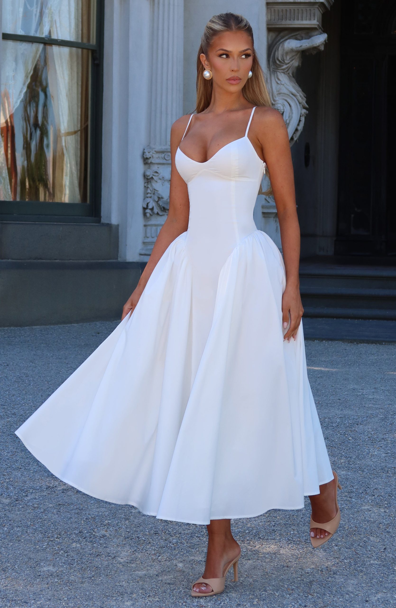 Emerson Midi Dress – Ivory