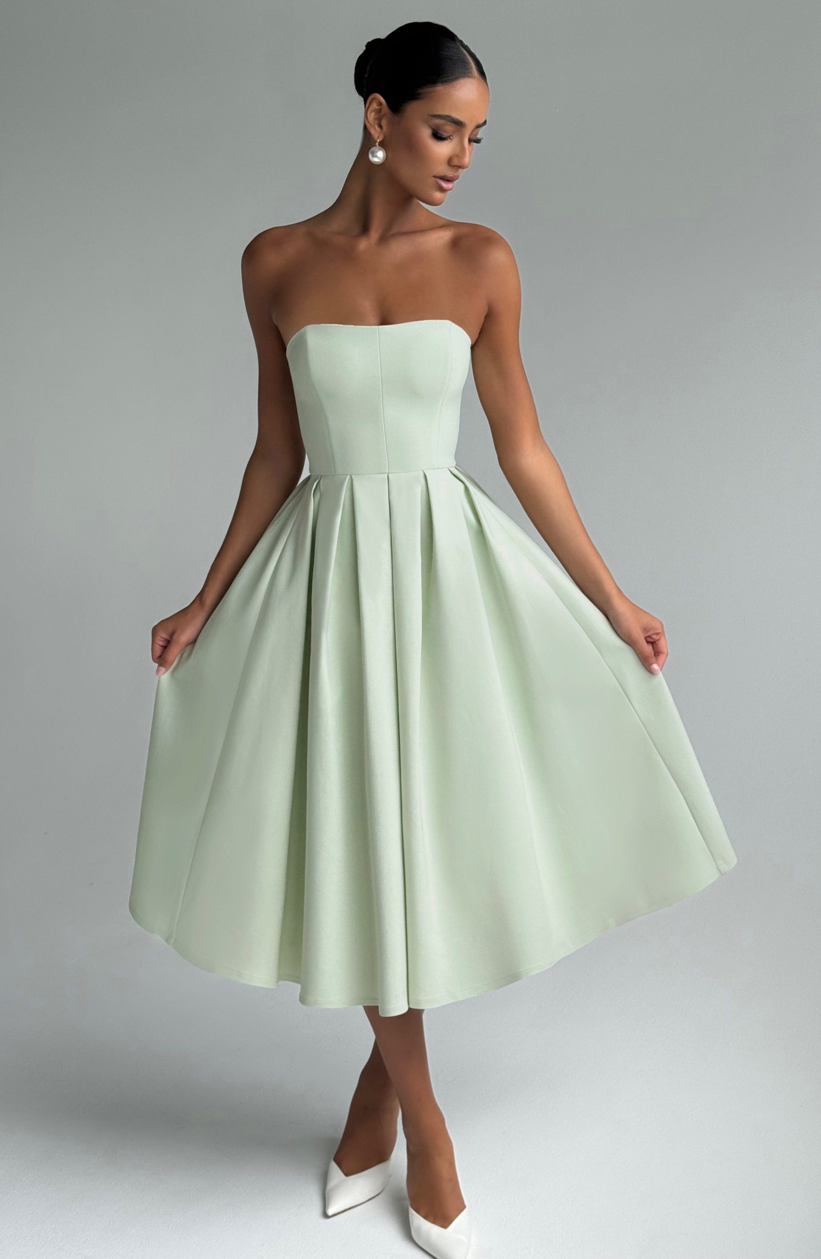 Edith Midi Dress – Mint