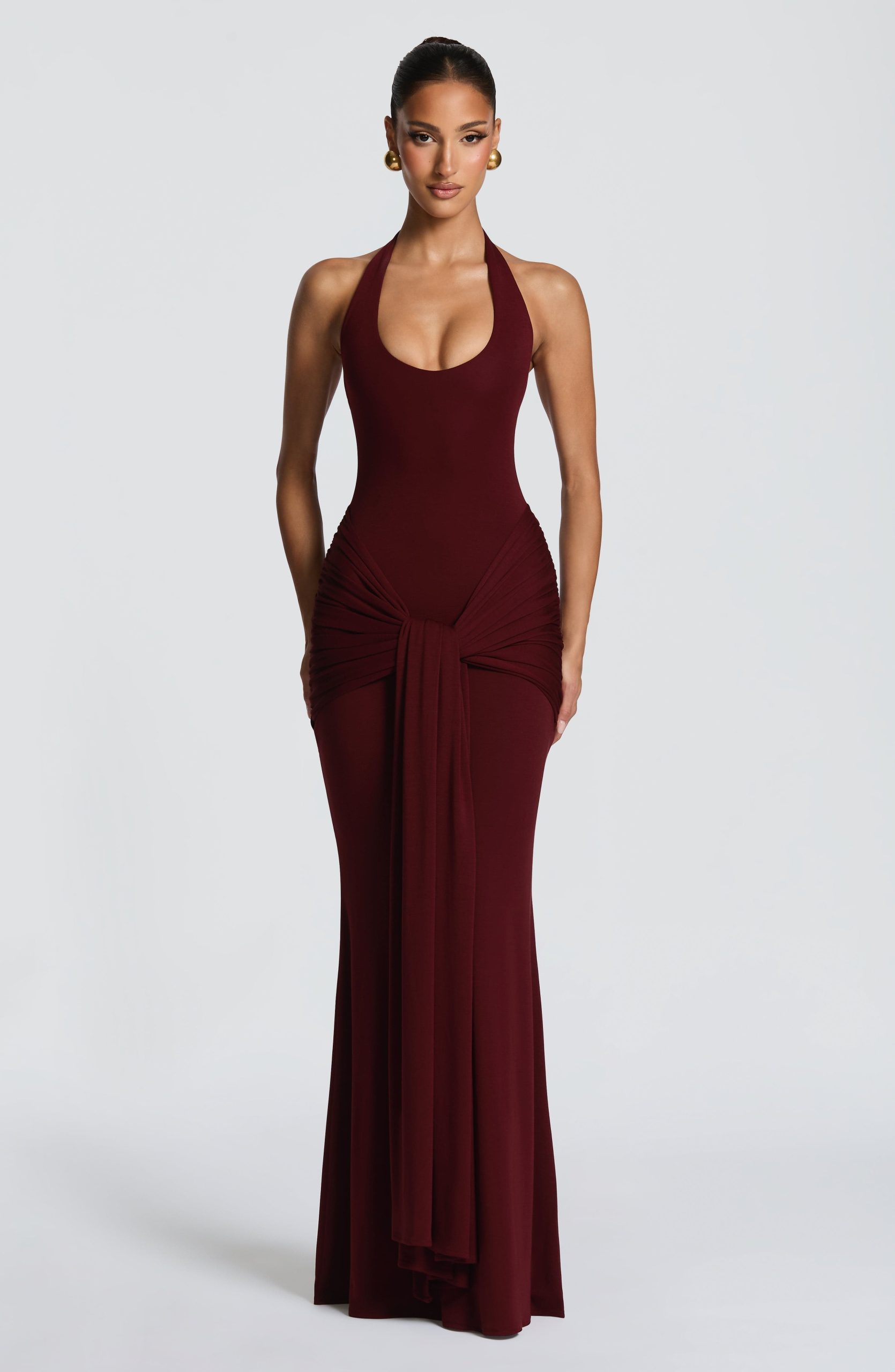 Veneda Maxi Dress – Cherry Lacquer