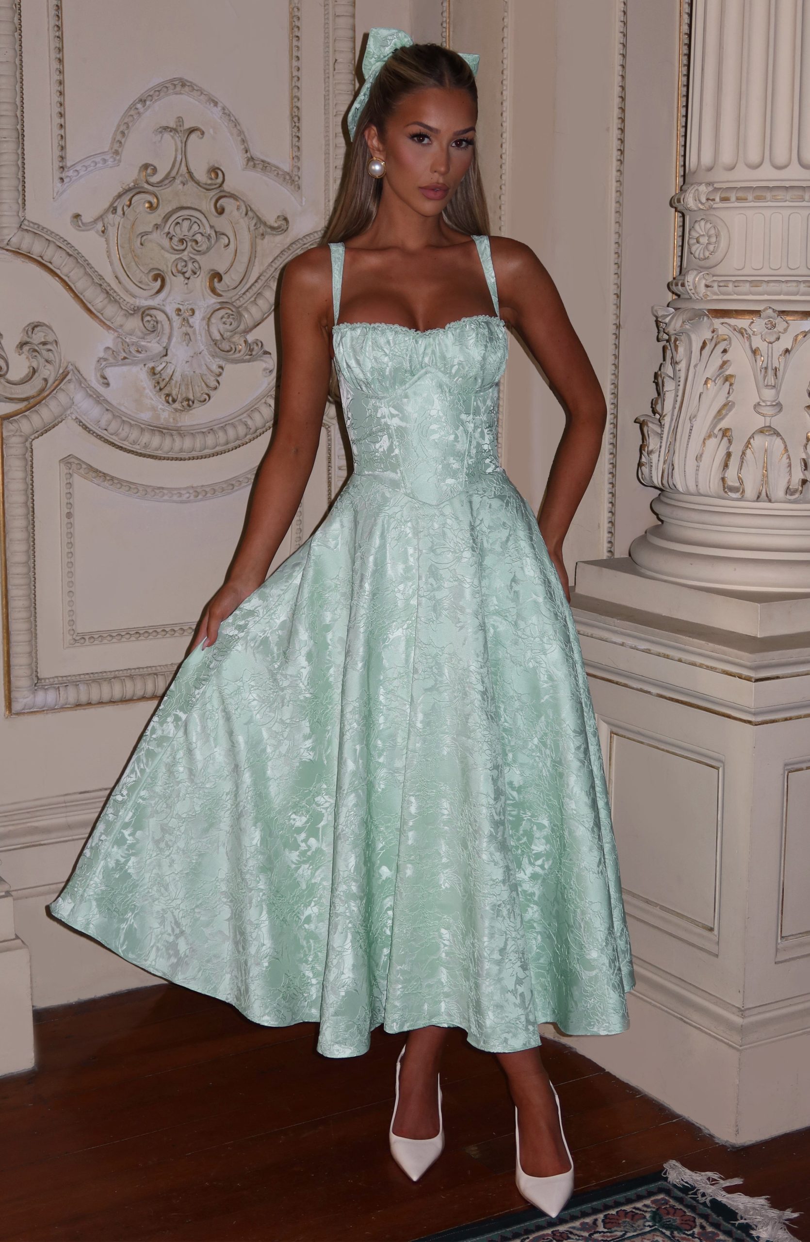 Amity Midi Dress – Mint