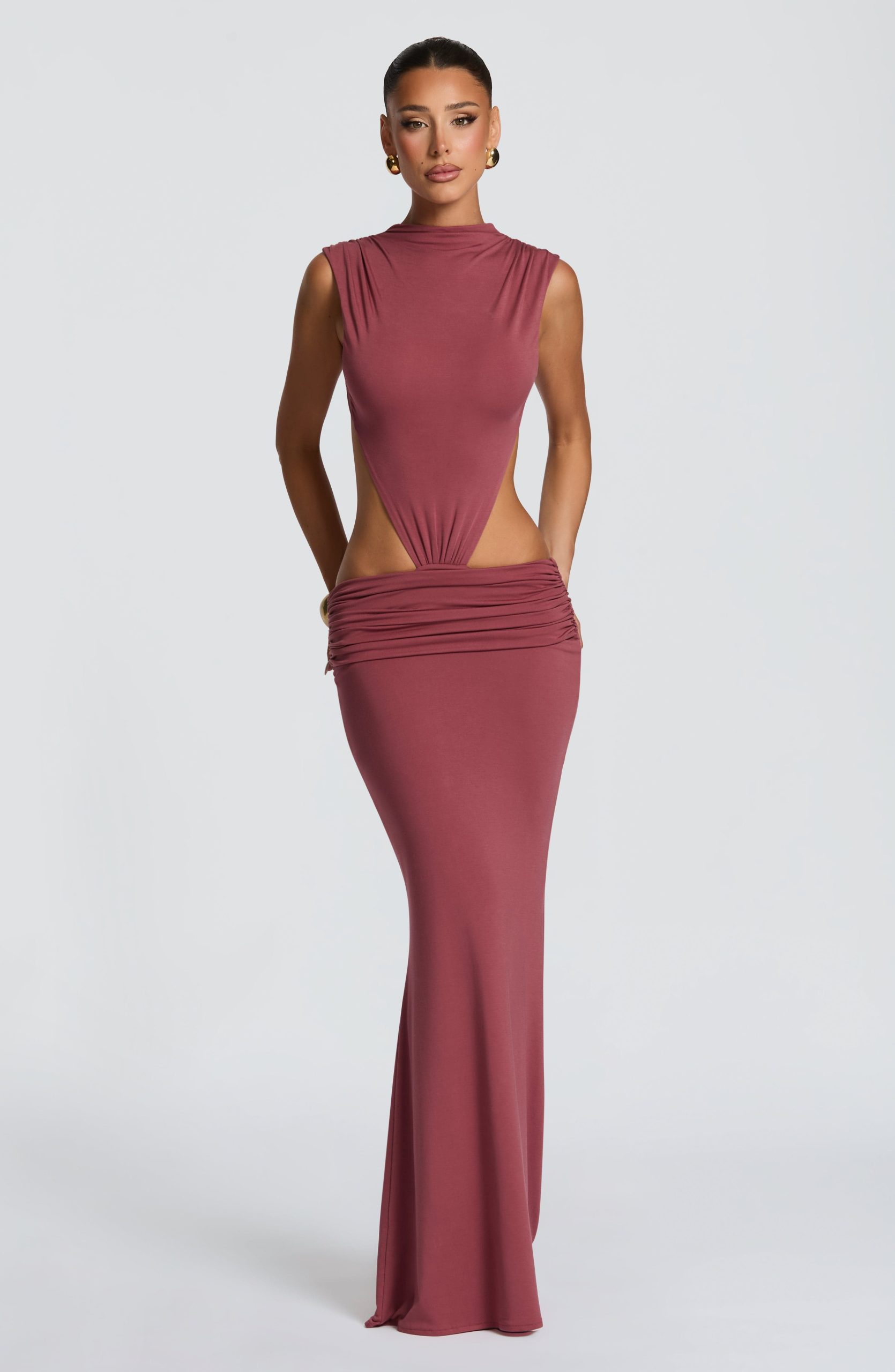 Fenella Maxi Dress – Rose Brown