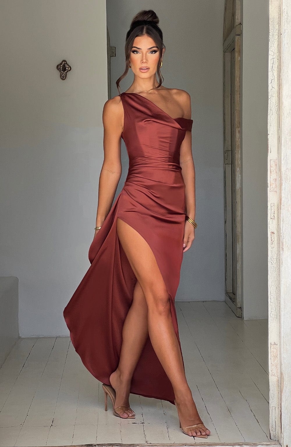 Juliene Maxi Dress – Rust