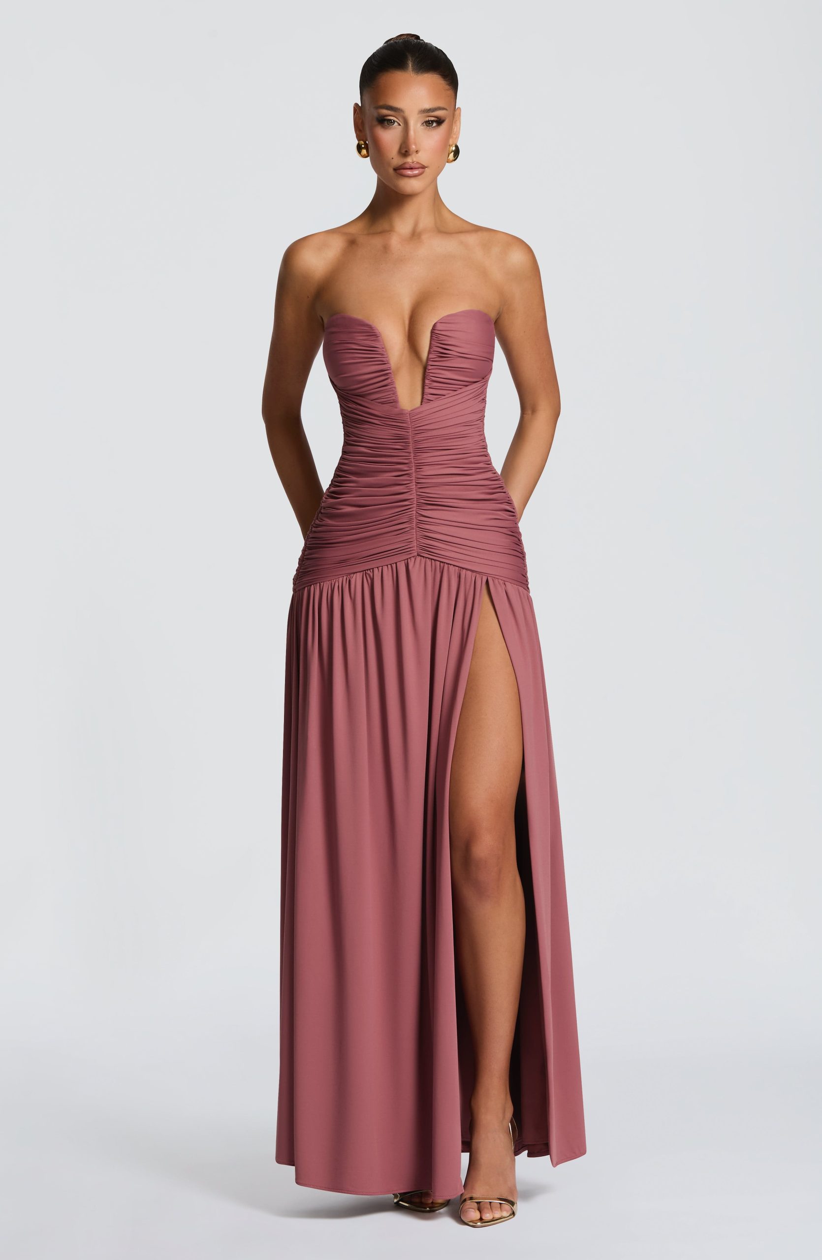 Junia Maxi Dress – Rose Brown