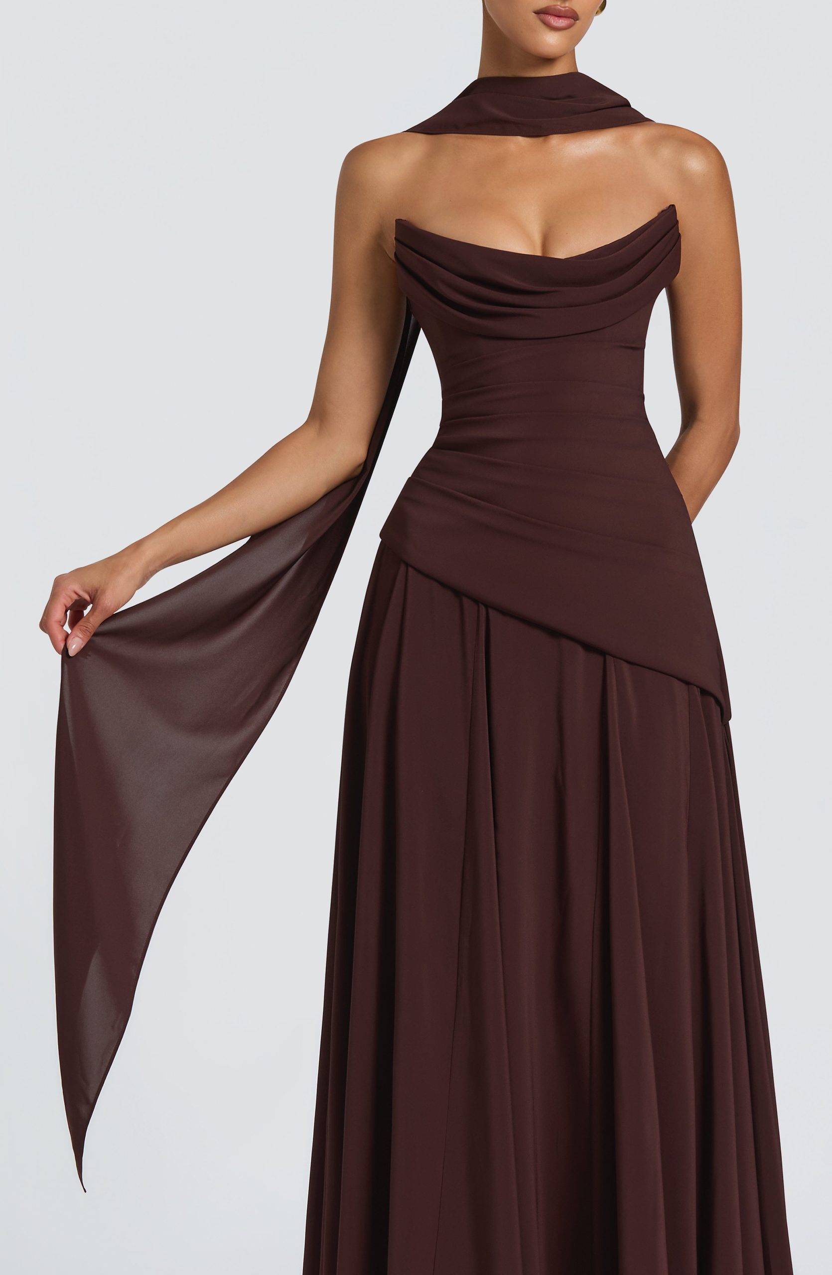 Mila Scarf – Plum Brown