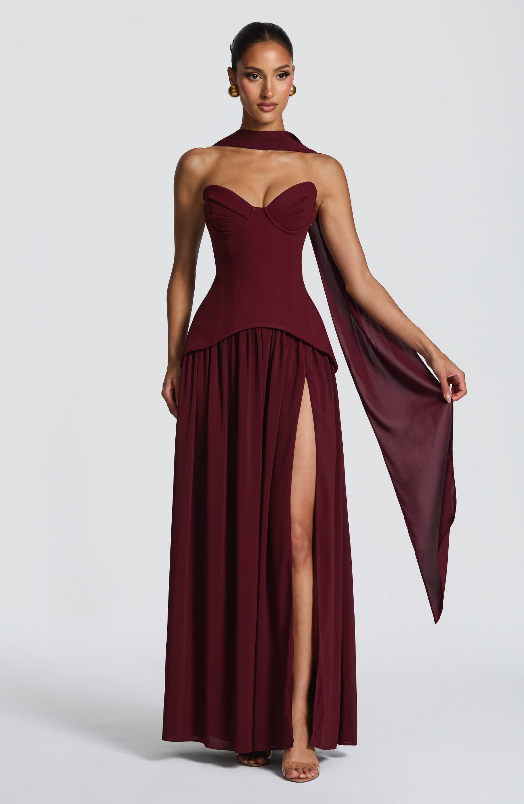 Vietta Maxi Dress – Cherry Lacquer