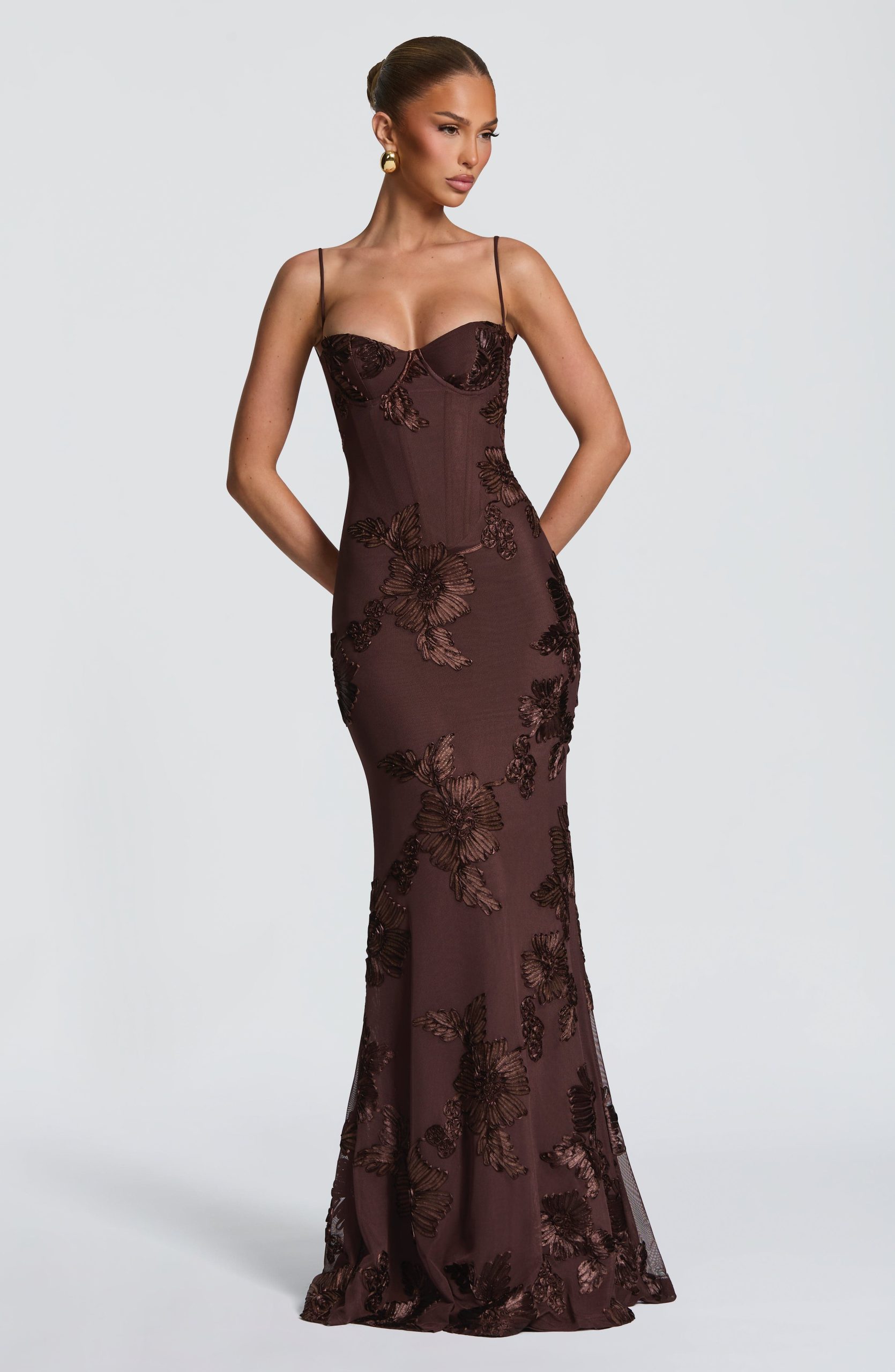 Nefertiti Maxi Dress – Plum Brown