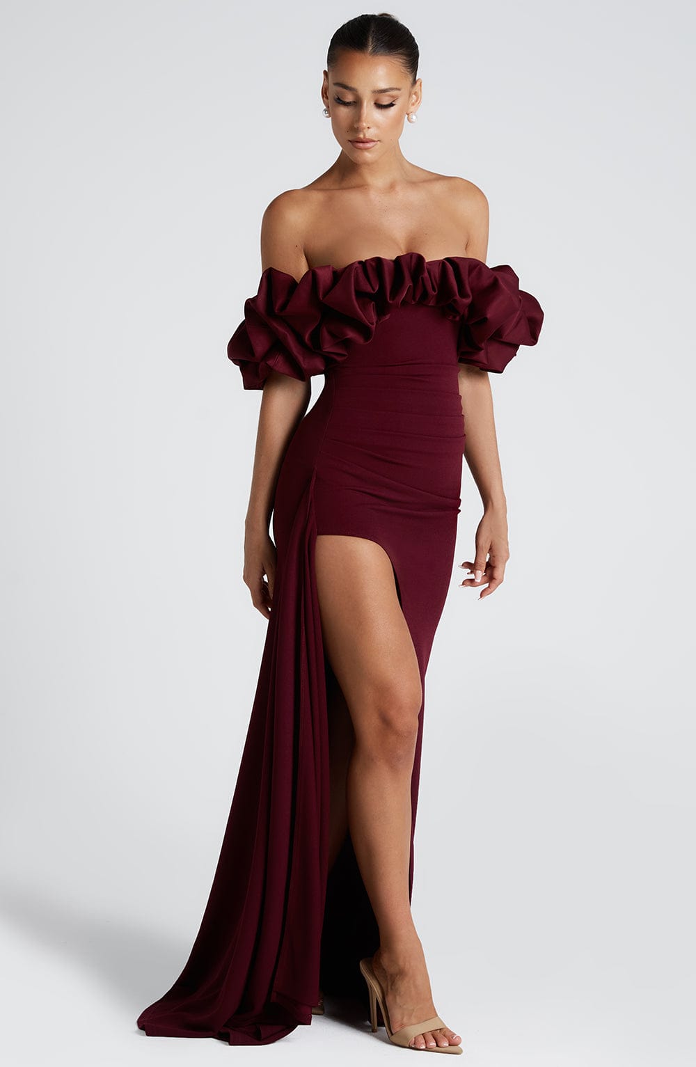 Elsie Maxi Dress – Cherry Lacquer