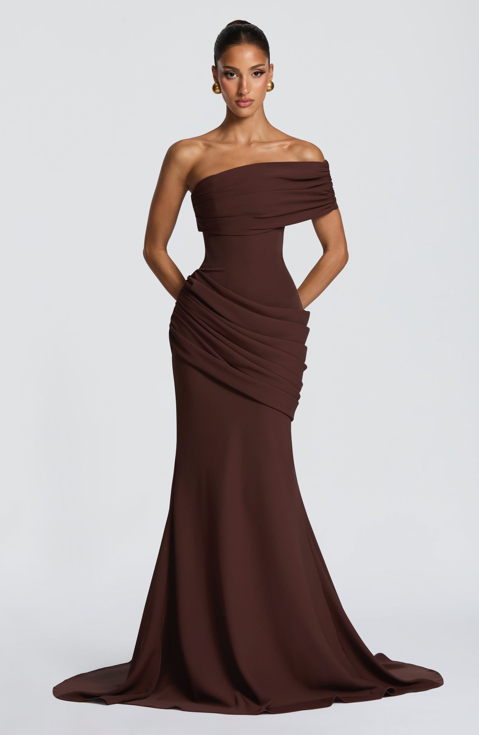 Kasia Gown – Plum Brown