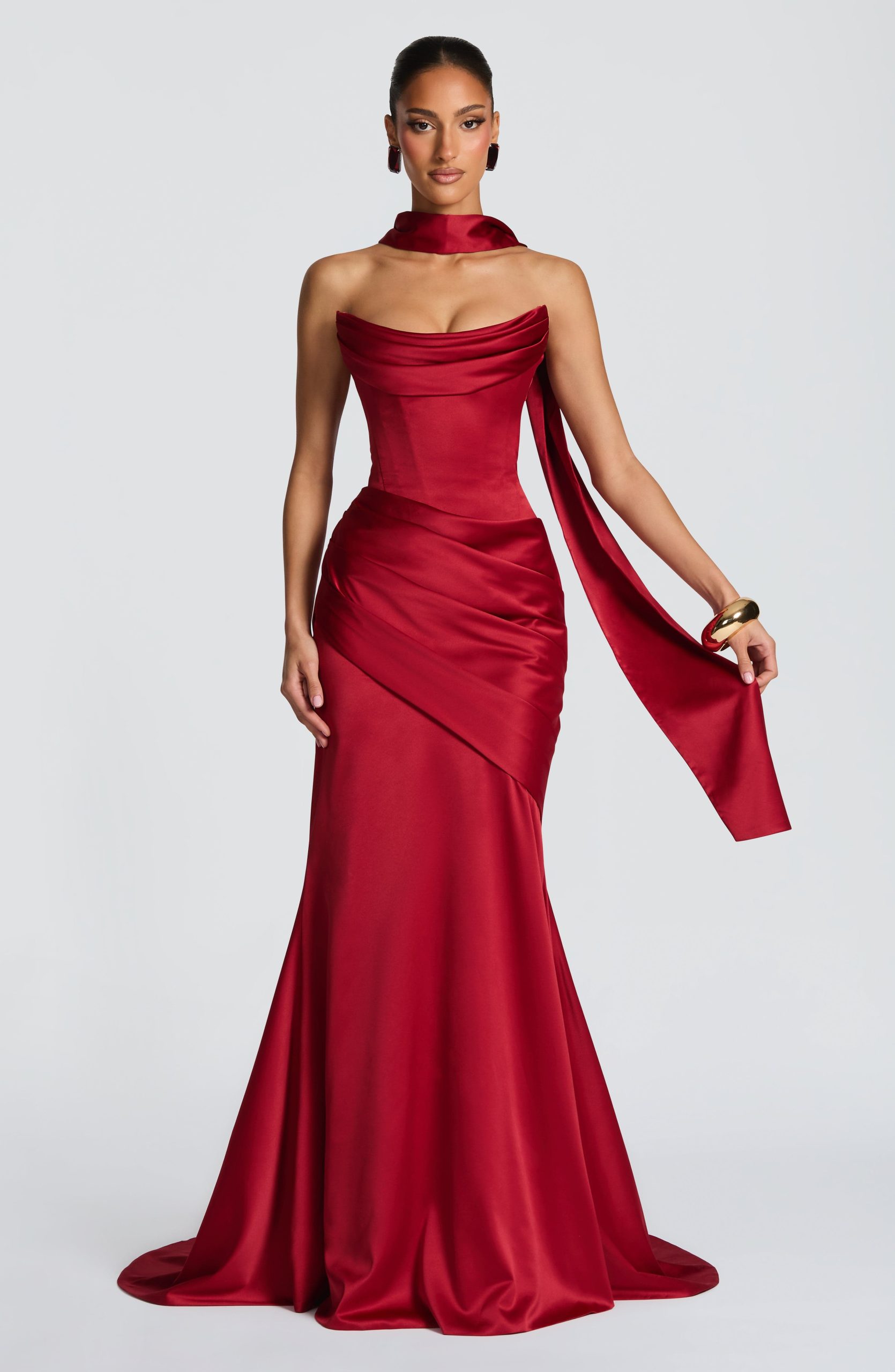 Kensington Maxi Dress – Deep Red