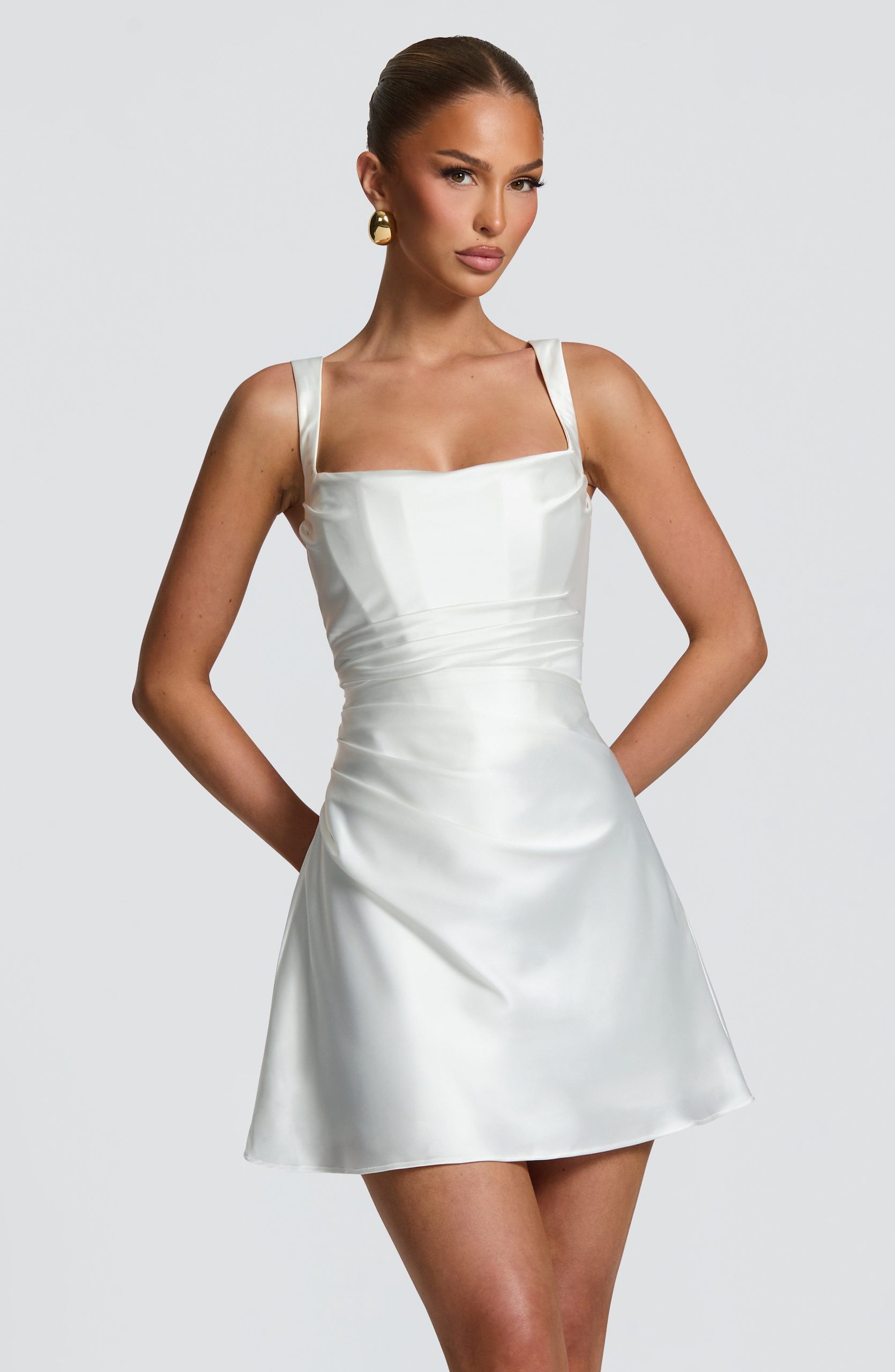 Calanthe Mini Dress – Ivory