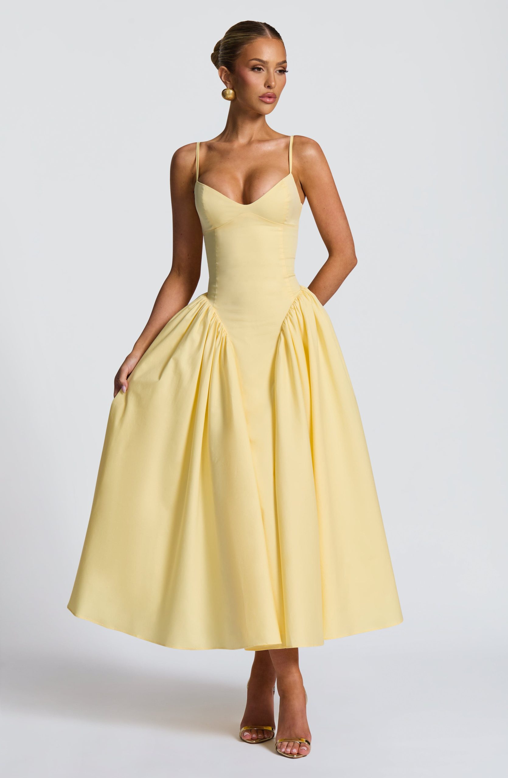 Emerson Midi Dress – Lemon