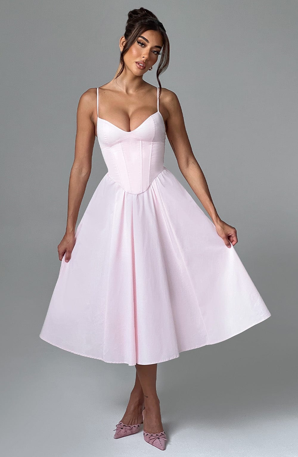 Mariella Midi Dress – Blush