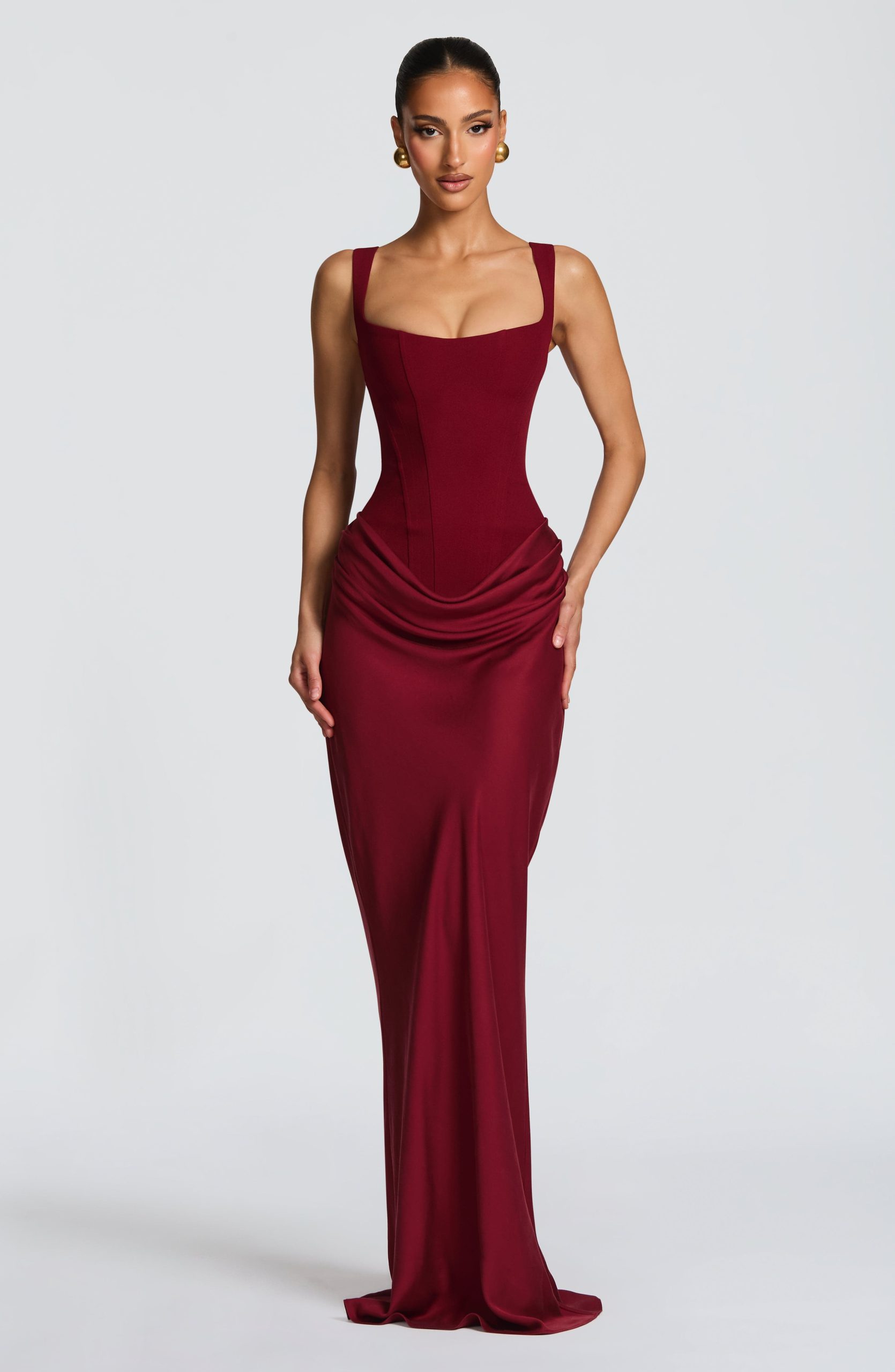 Cornelia Maxi Dress – Burgundy