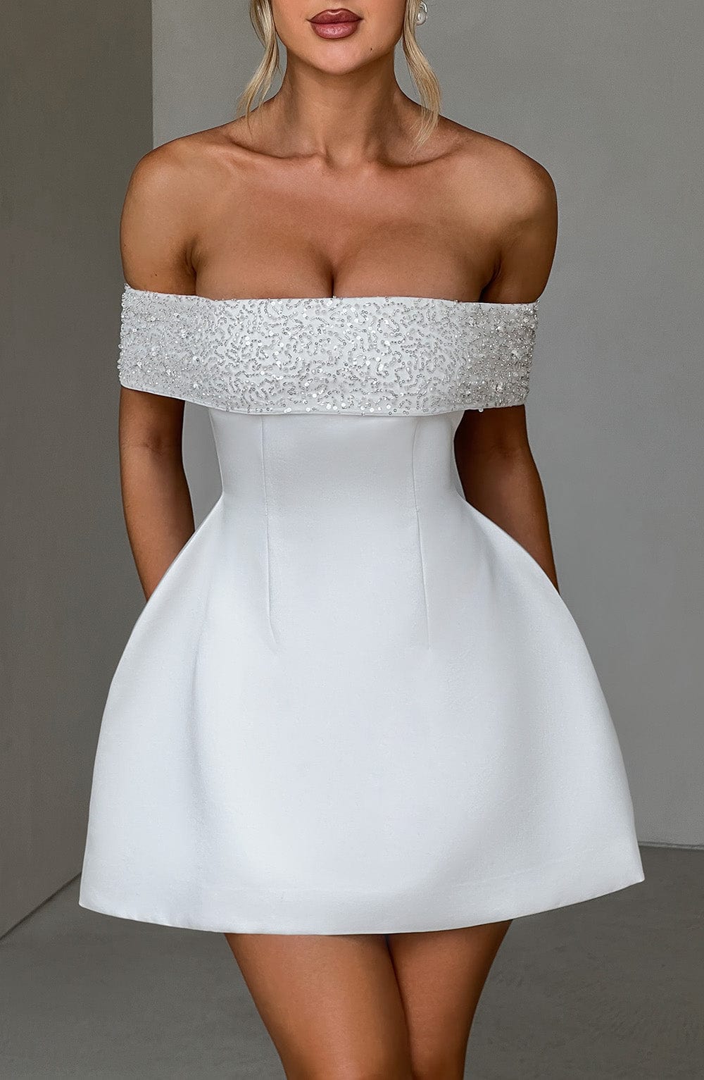 Noelle Mini Dress – Ivory