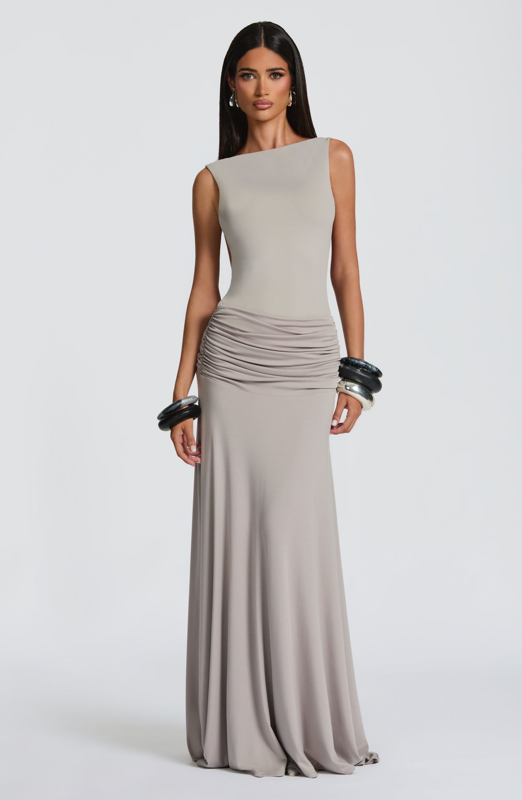 Paige Maxi Skirt – Light Grey