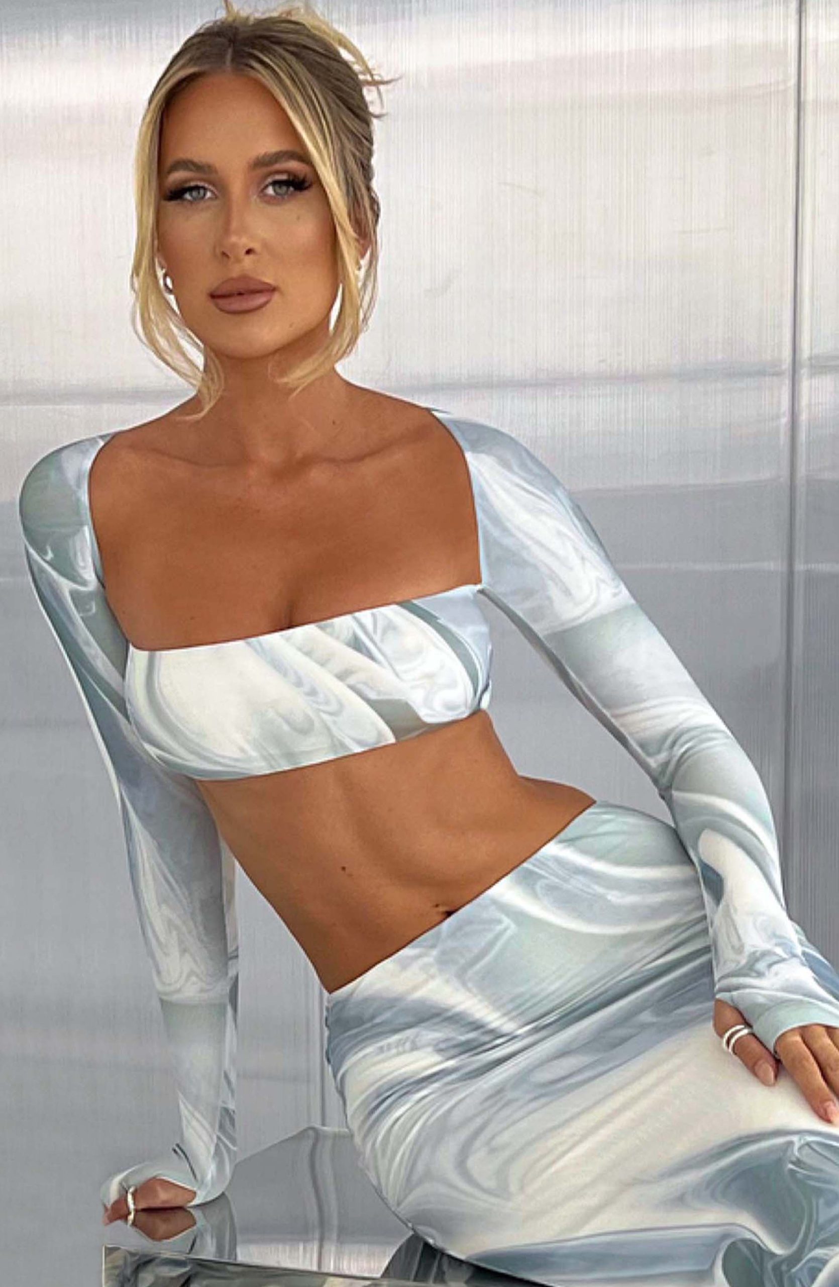 Lucianna Top – Grey Haze Print