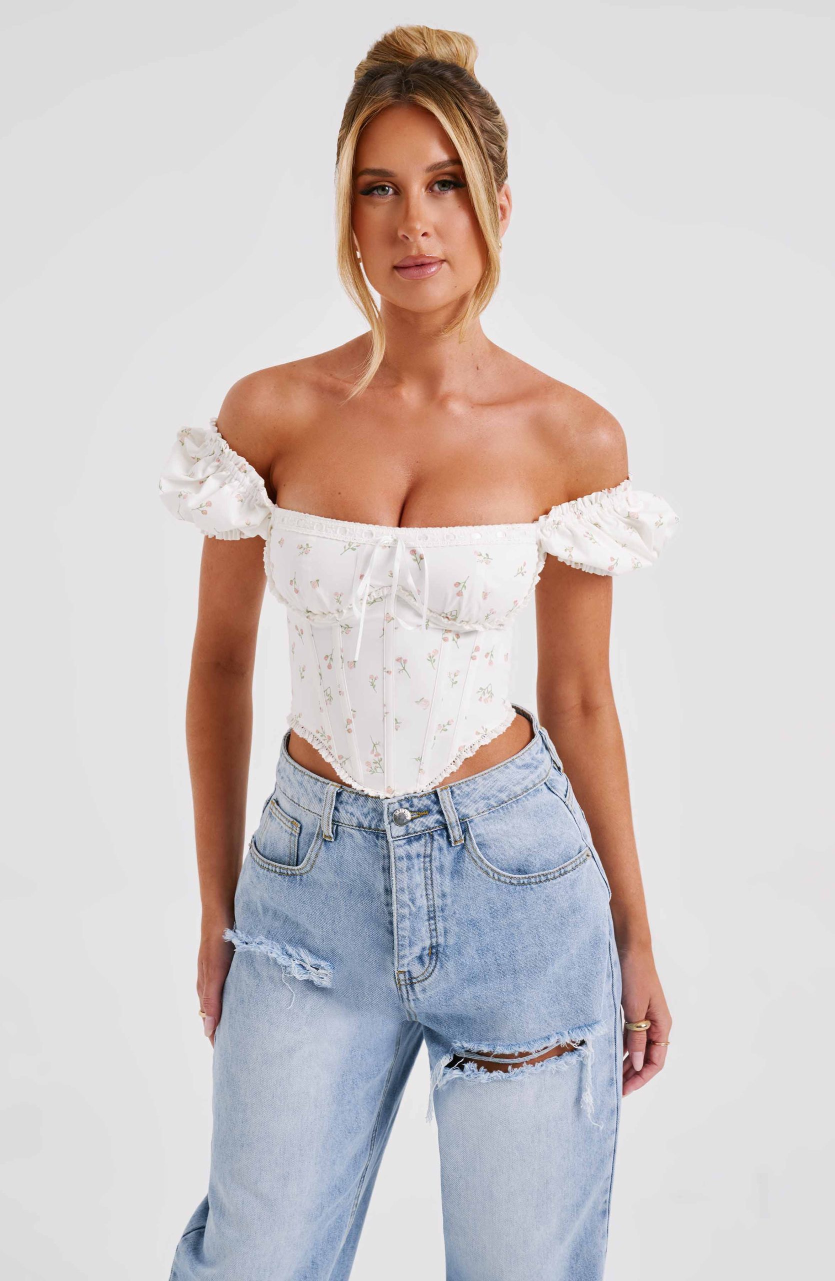 Matilda Corset – Blush Floral Print