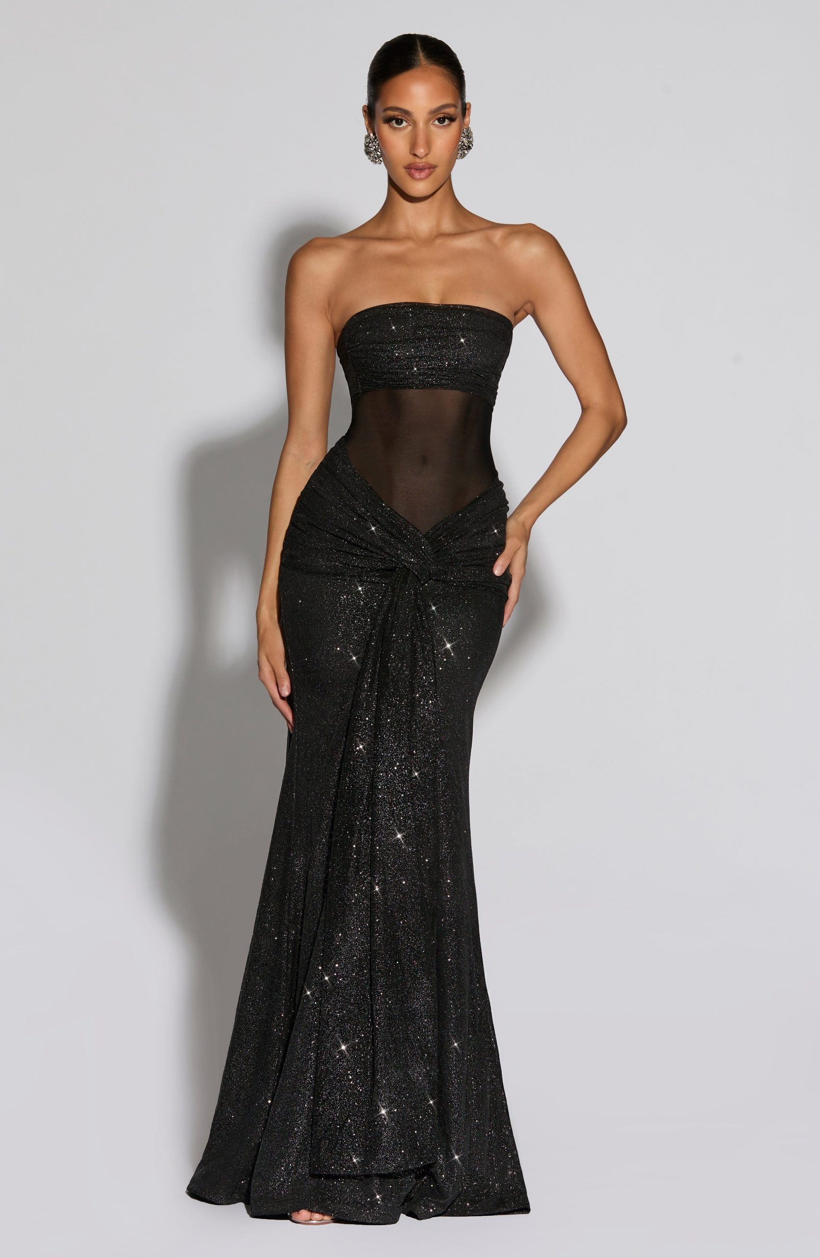 Paula Maxi Dress – Black Sparkle