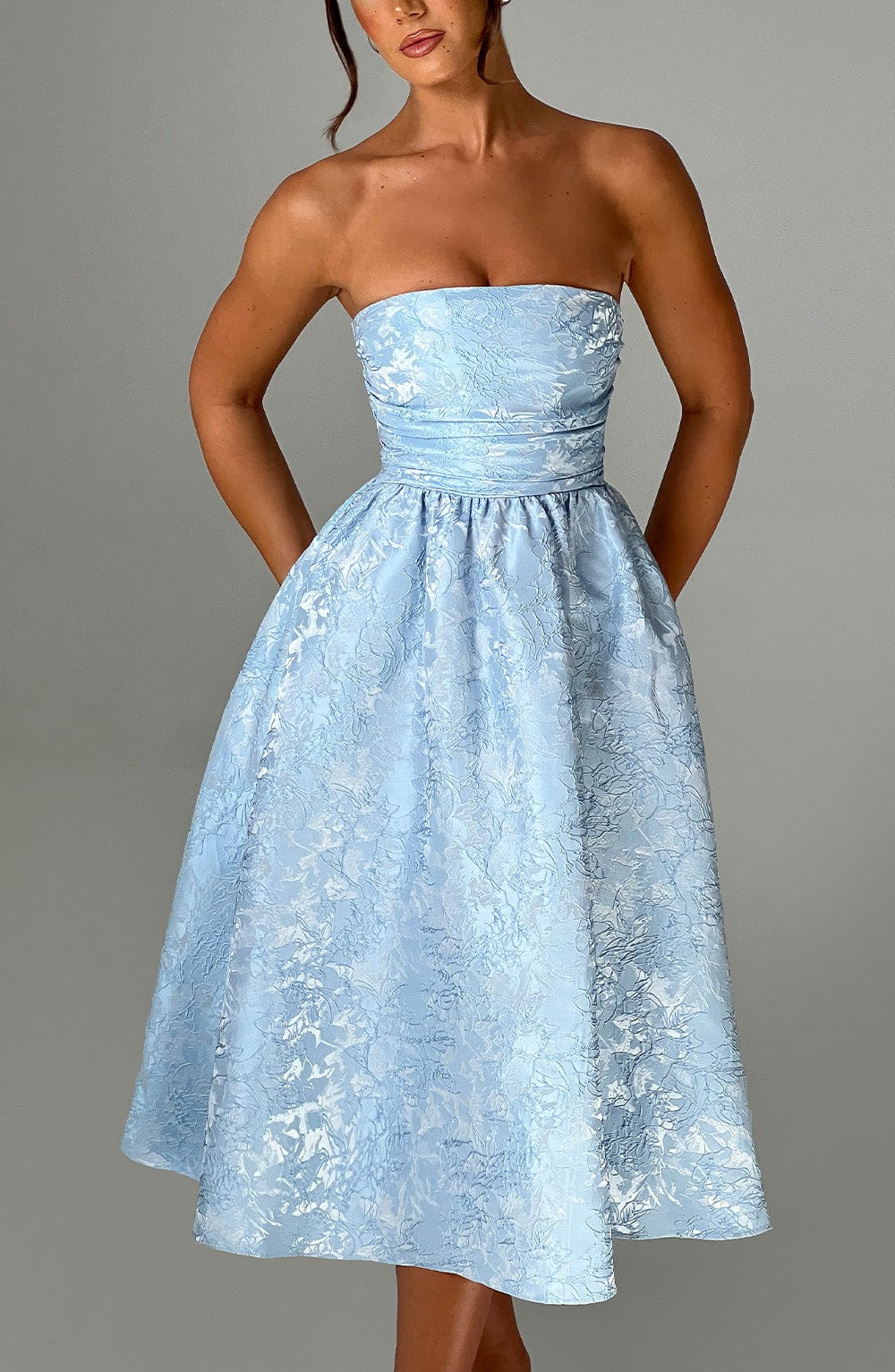 Saoirse Midi Dress – Blue