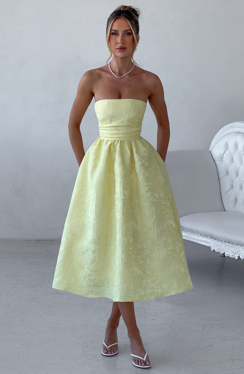 Saoirse Midi Dress – Lemon
