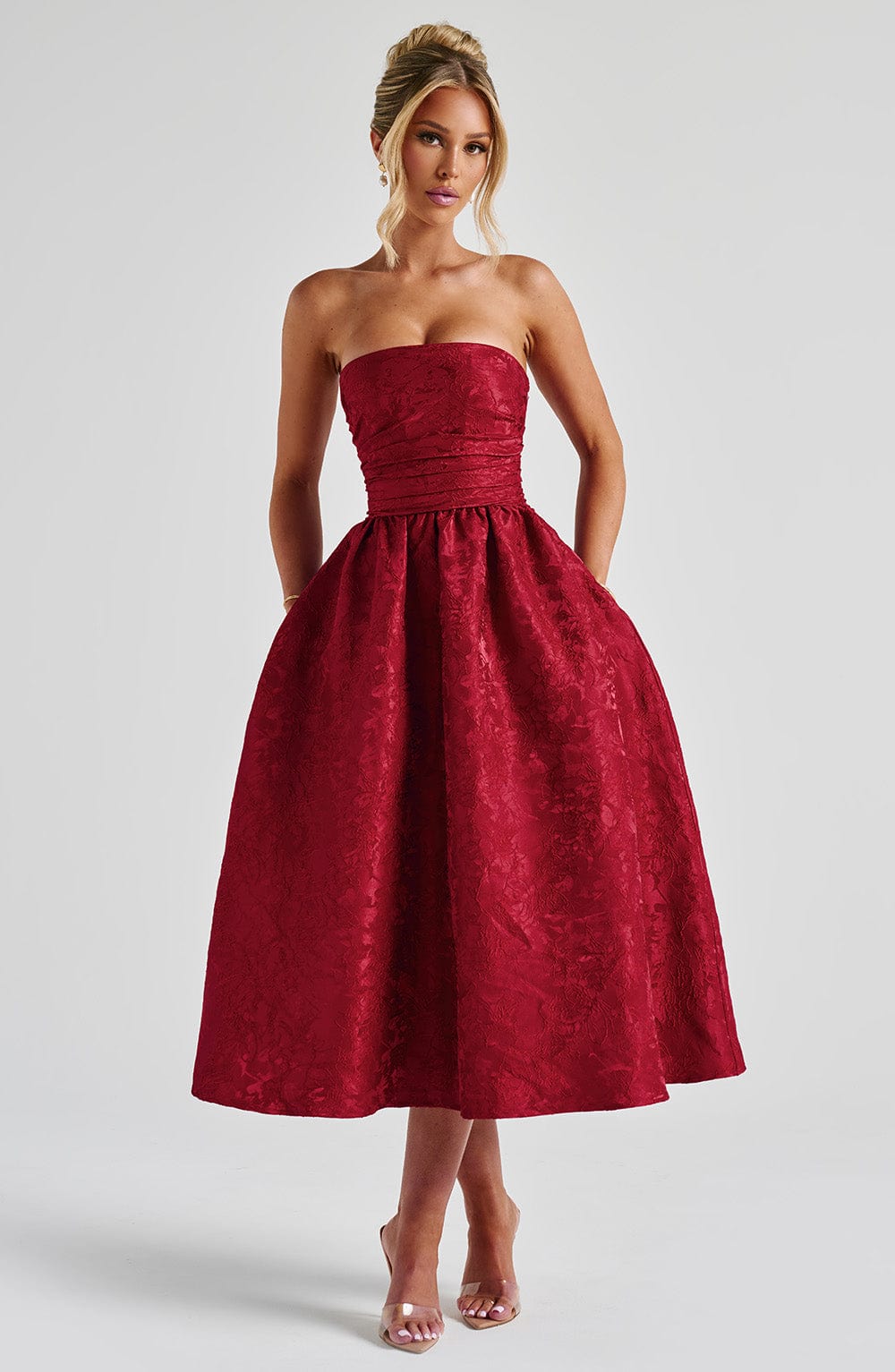 Saoirse Midi Dress – Red