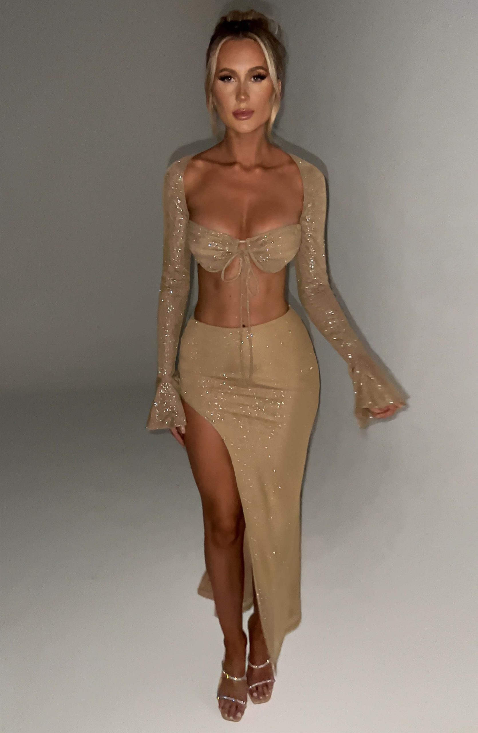 Priscilla Top – Gold Sparkle