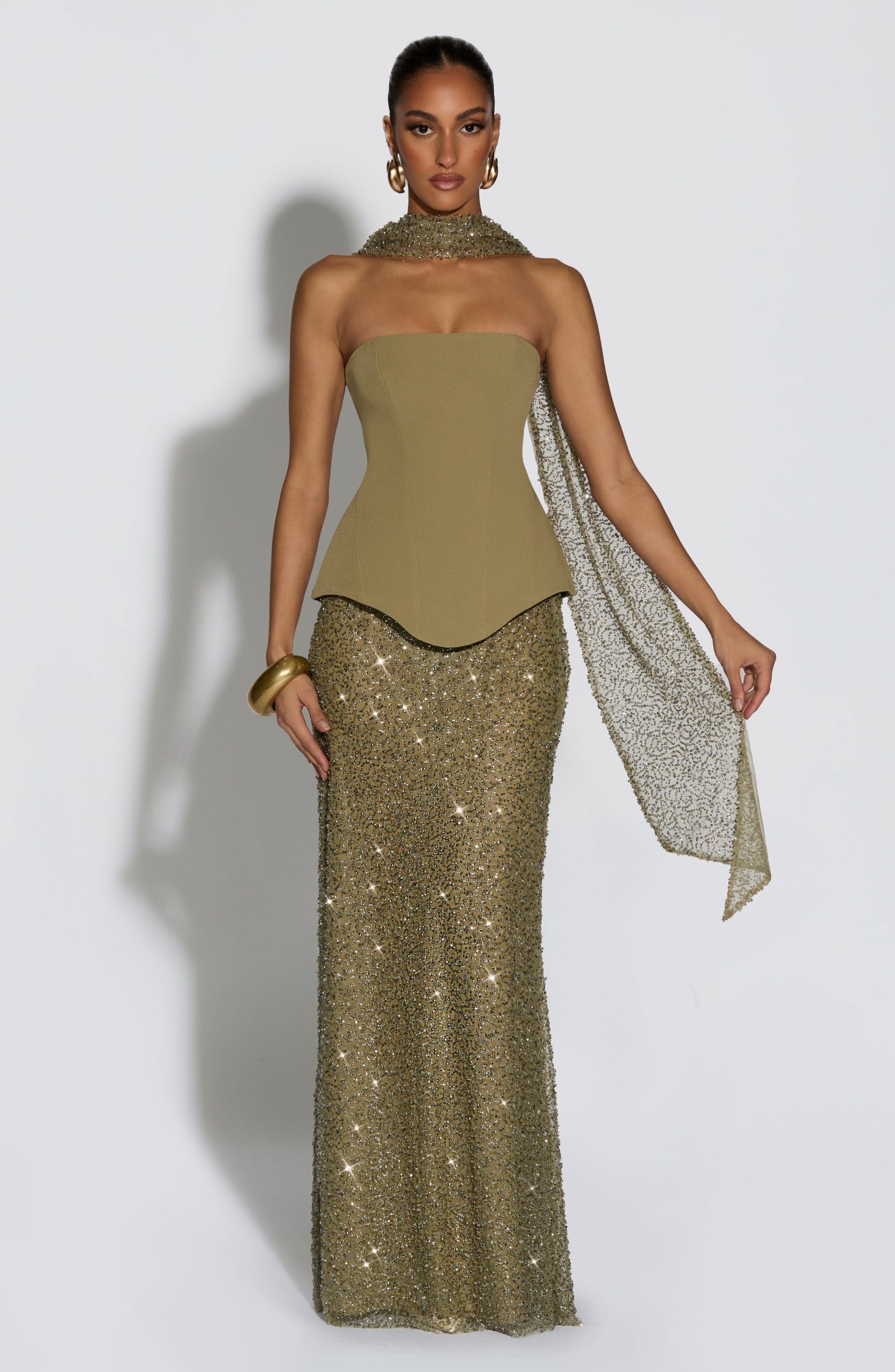 Allaire Maxi Skirt – Sage