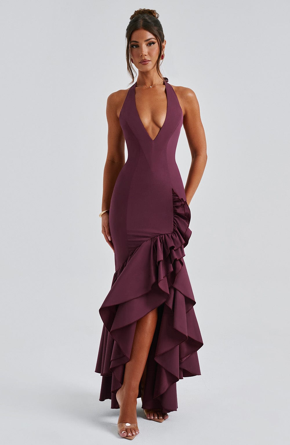 Veronique Maxi Dress – Cherry Lacquer