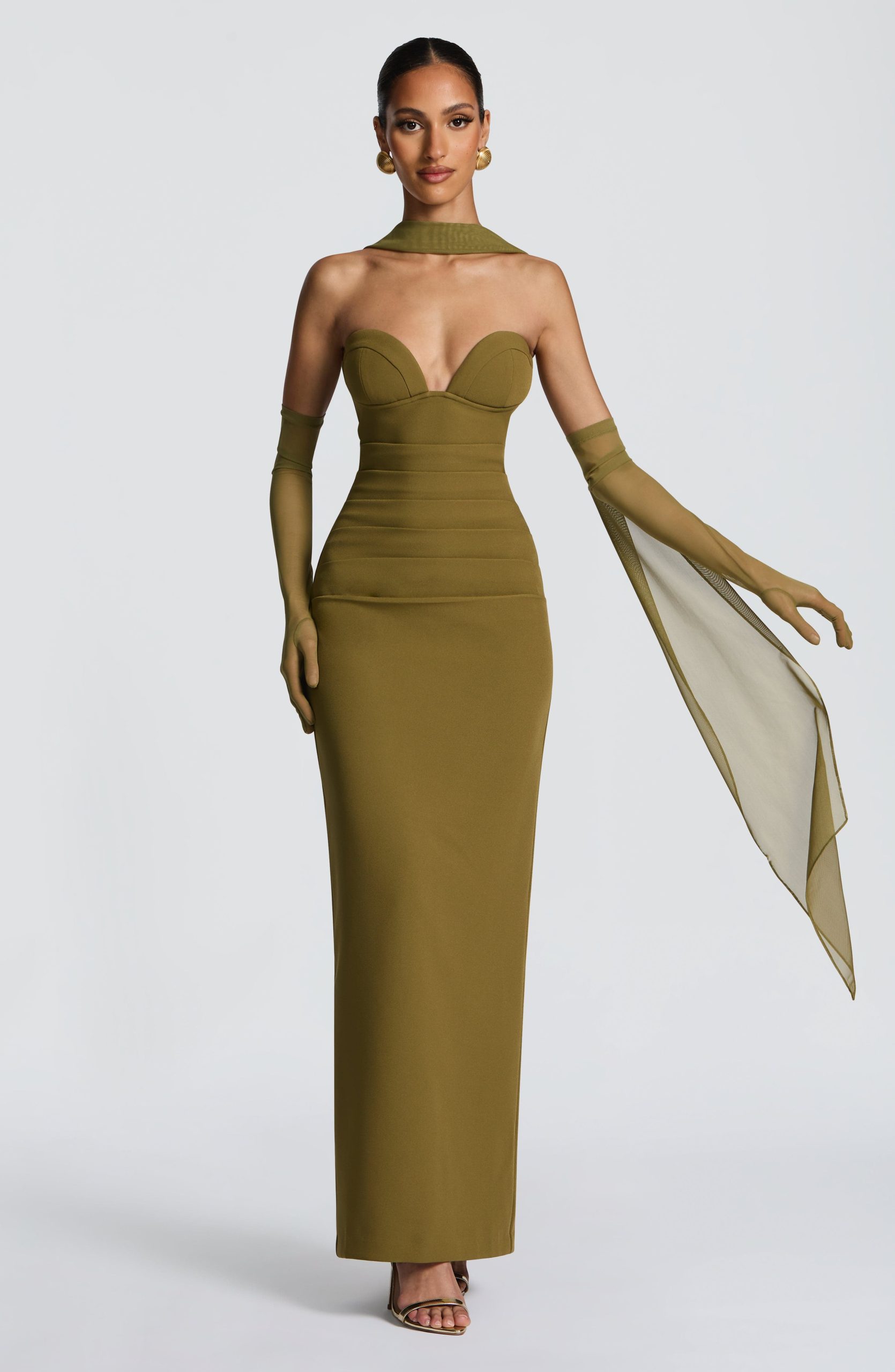 Lindsey Maxi Dress – Deep Olive