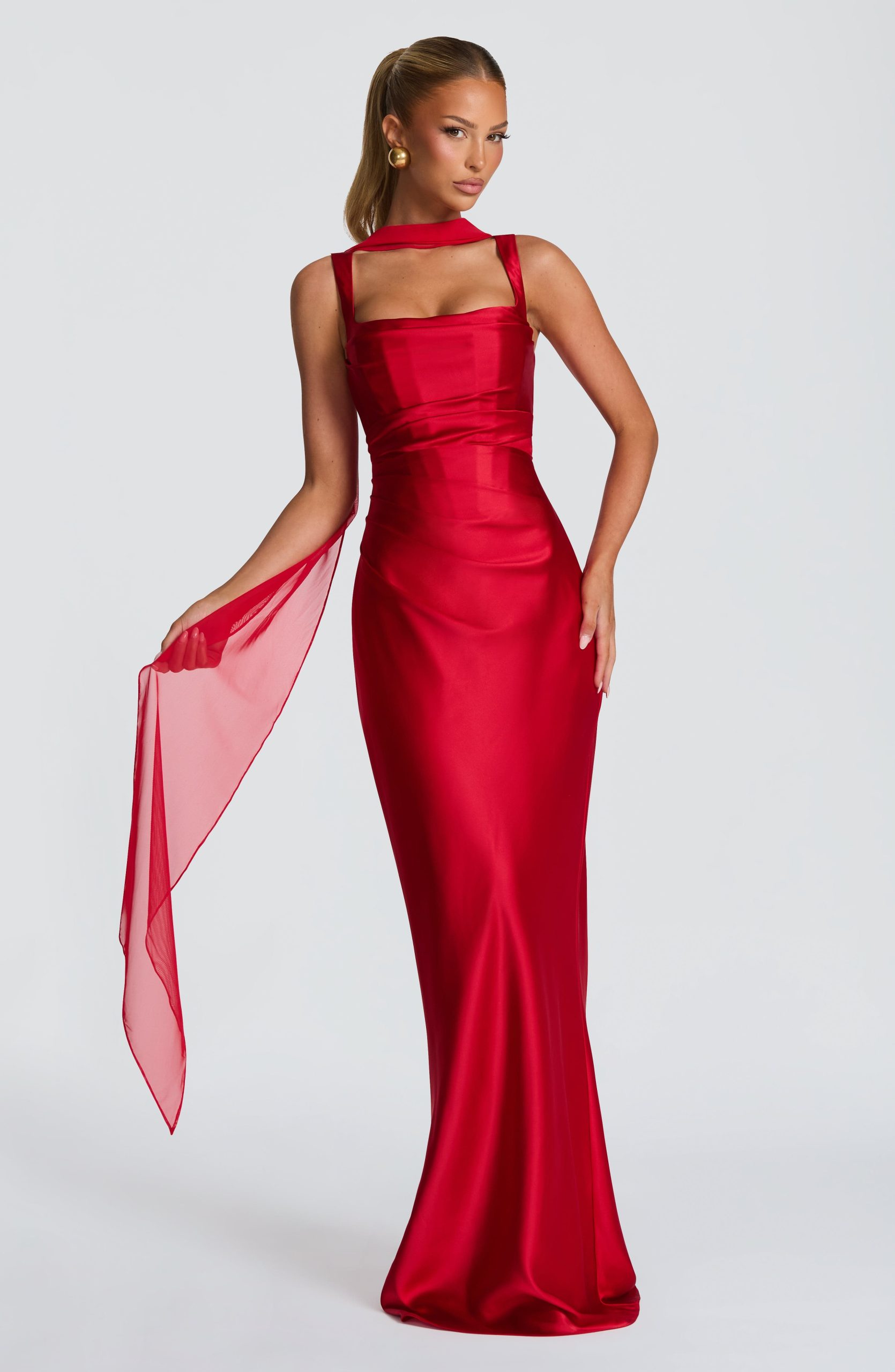 Calanthe Maxi Dress – Red