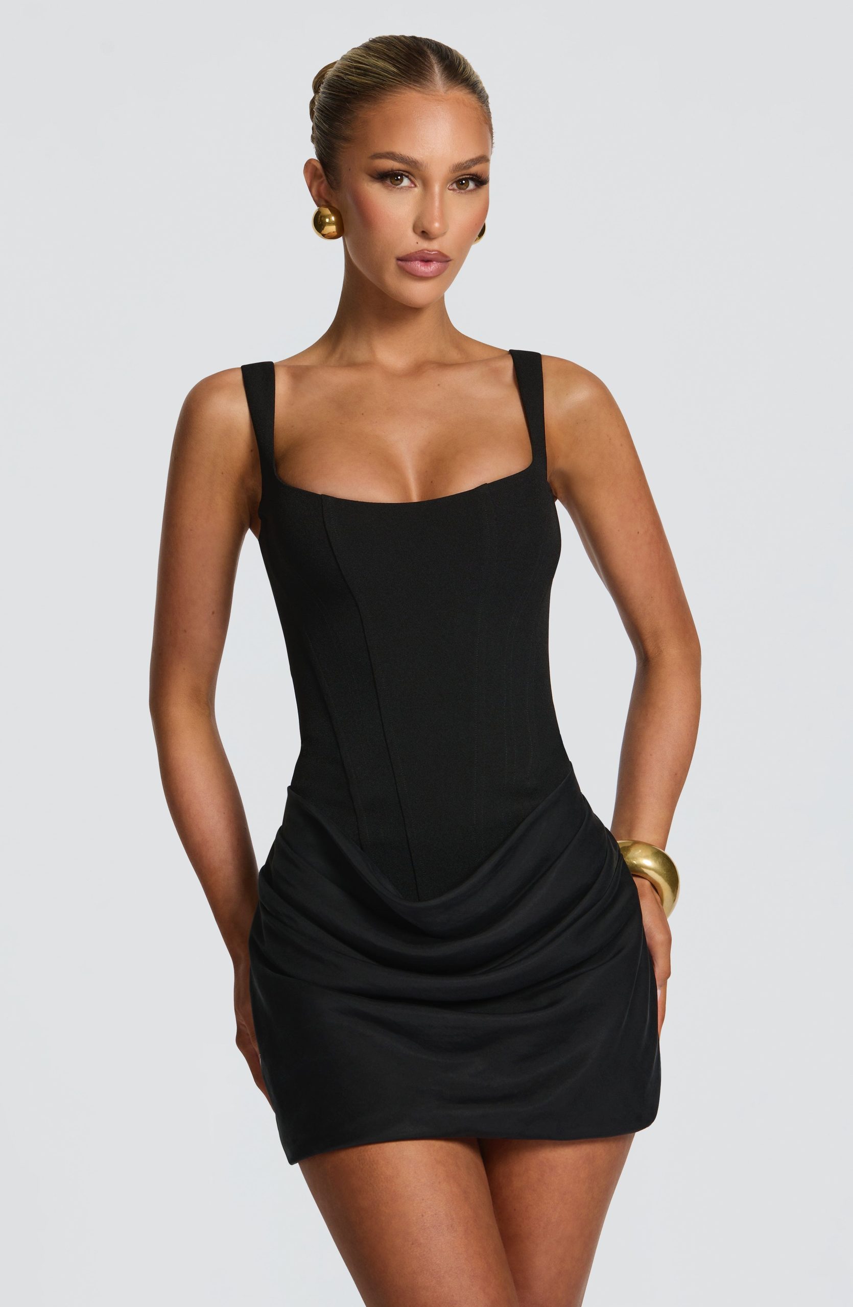 Cornelia Mini Dress – Black