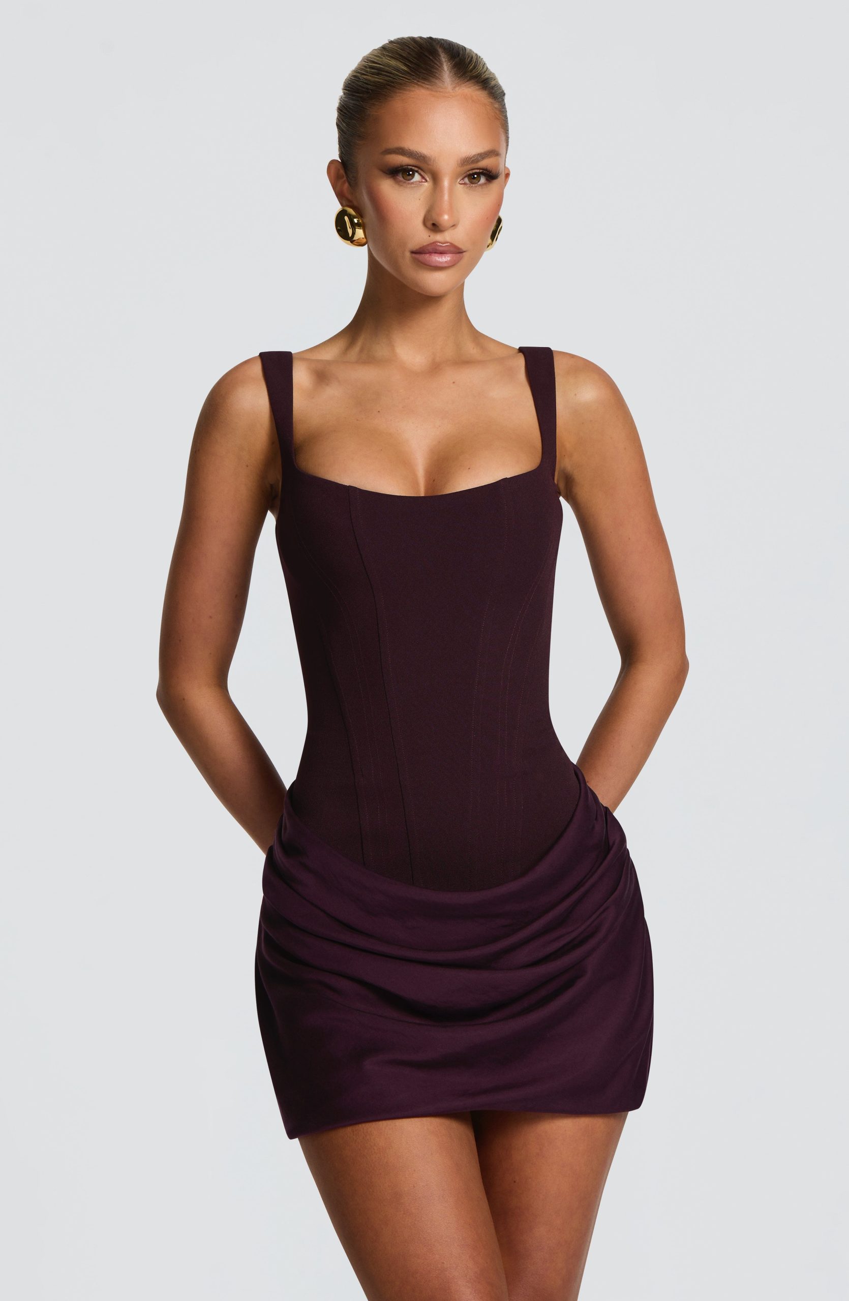Cornelia Mini Dress – Plum