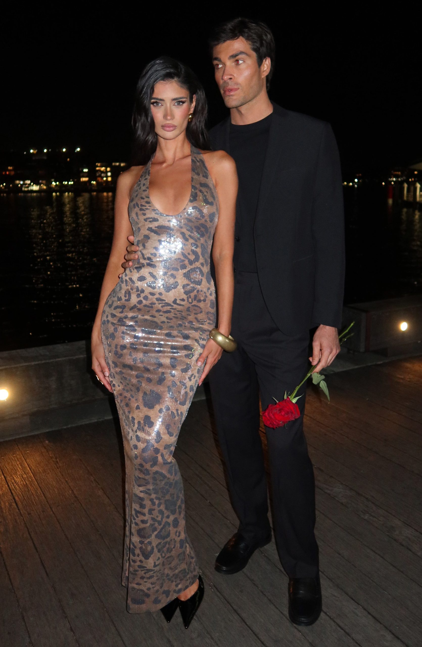 Morena Maxi Dress – Sequin Leopard Print