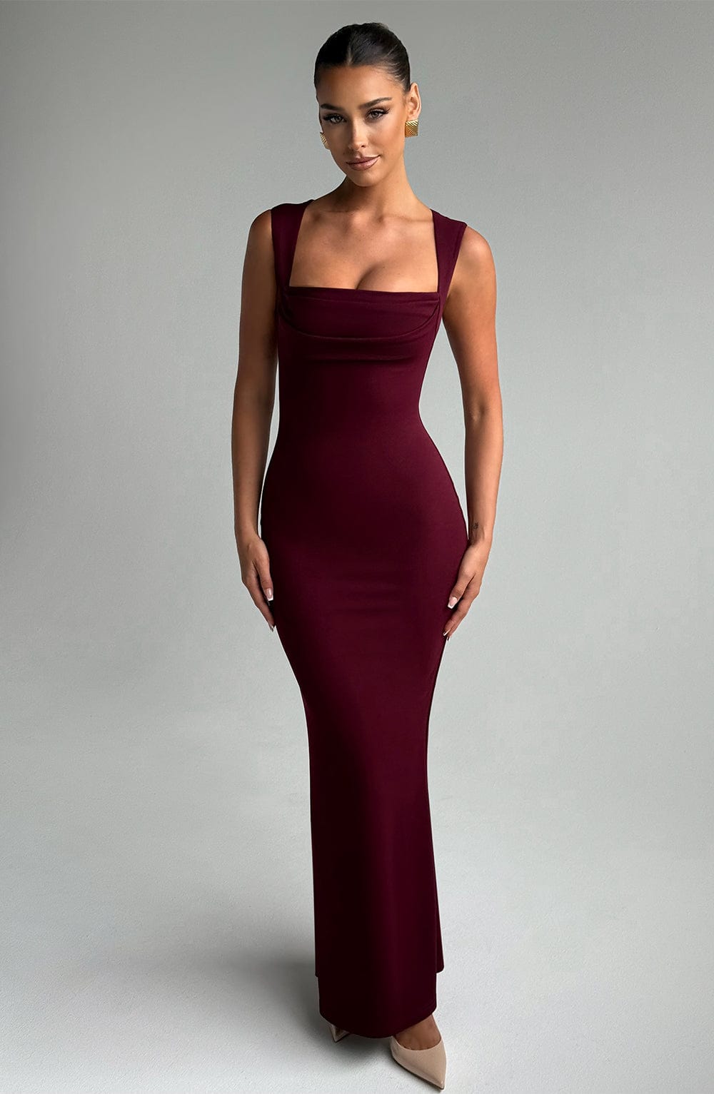 Helena Maxi Dress – Cherry Lacquer
