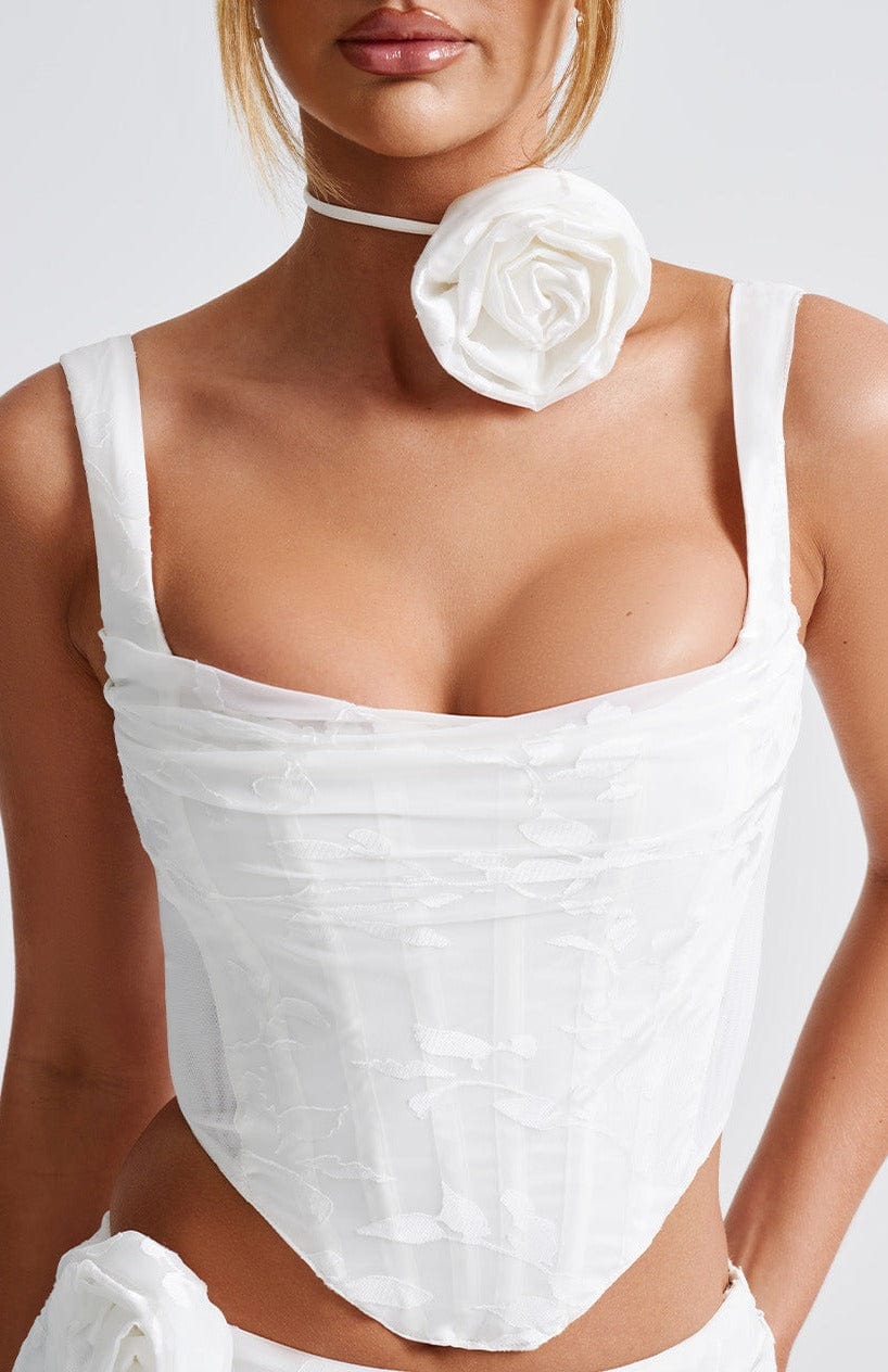 Elizabeth Floral Choker – Ivory
