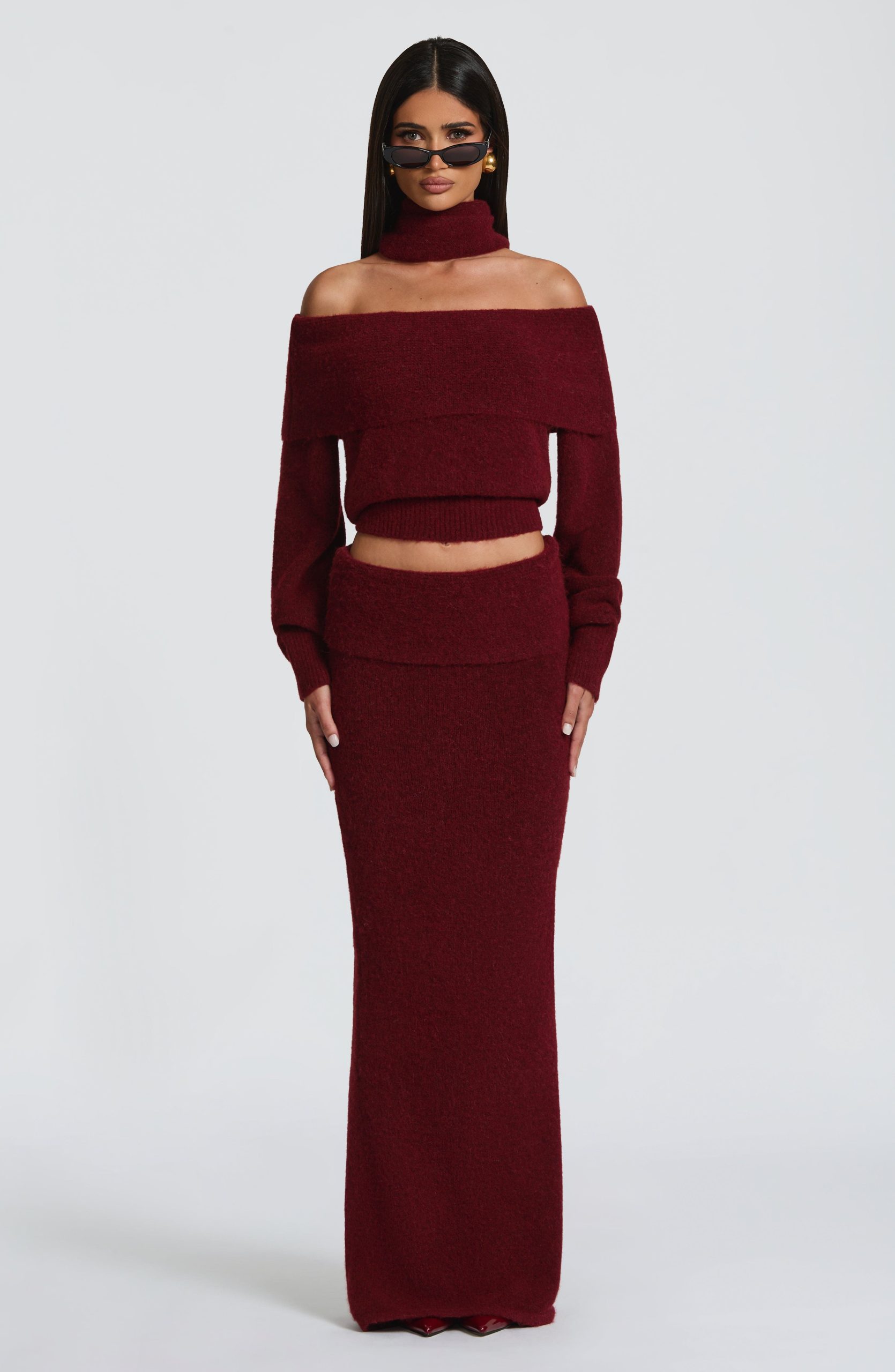 Andie Maxi Skirt – Burgundy