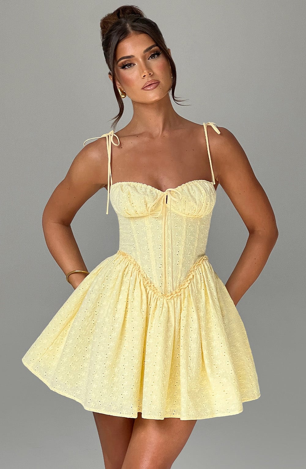 Phoebe Mini Dress – Lemon