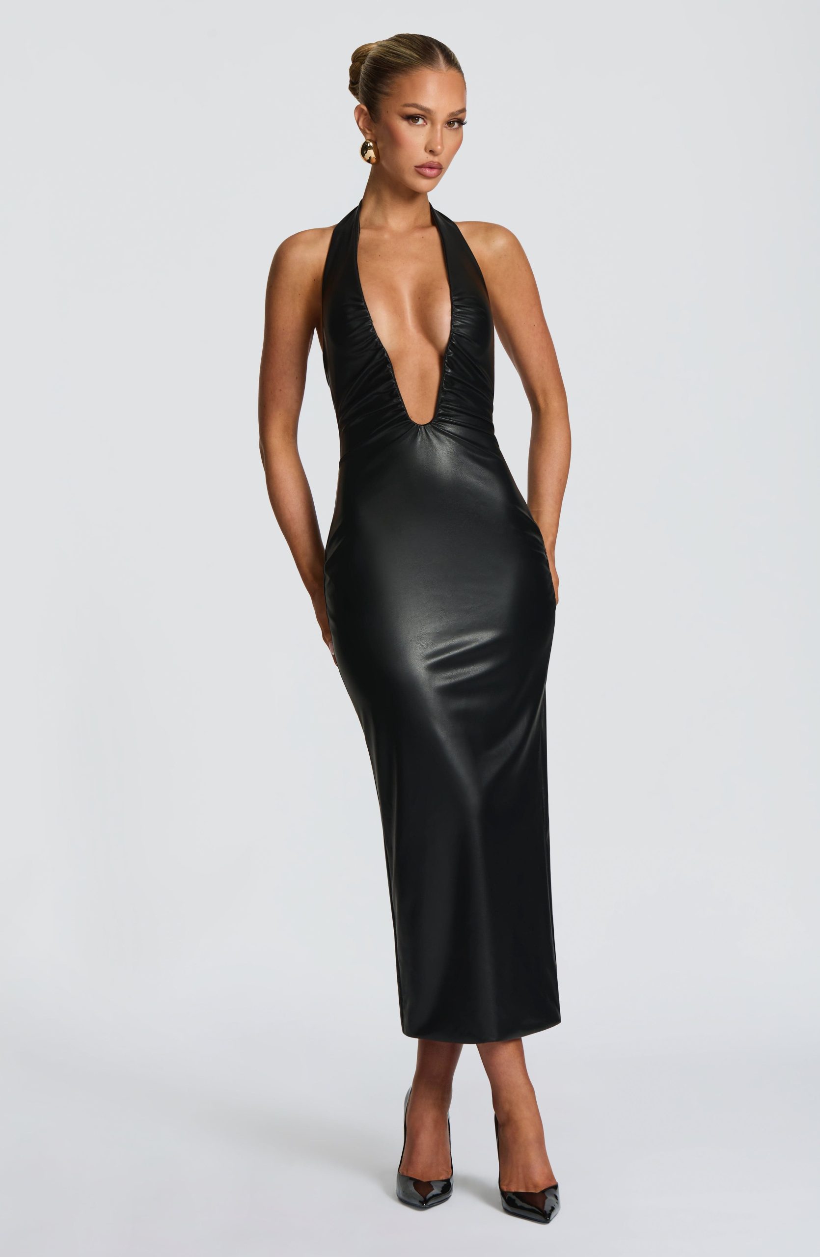 Ainsley Midi Dress – Black